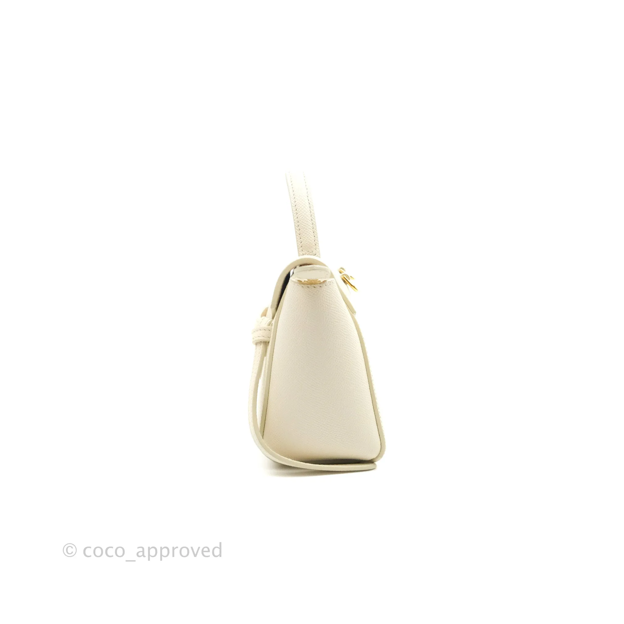 Celine Pico Belt Bag White Grained Calfskin Gold Hardware