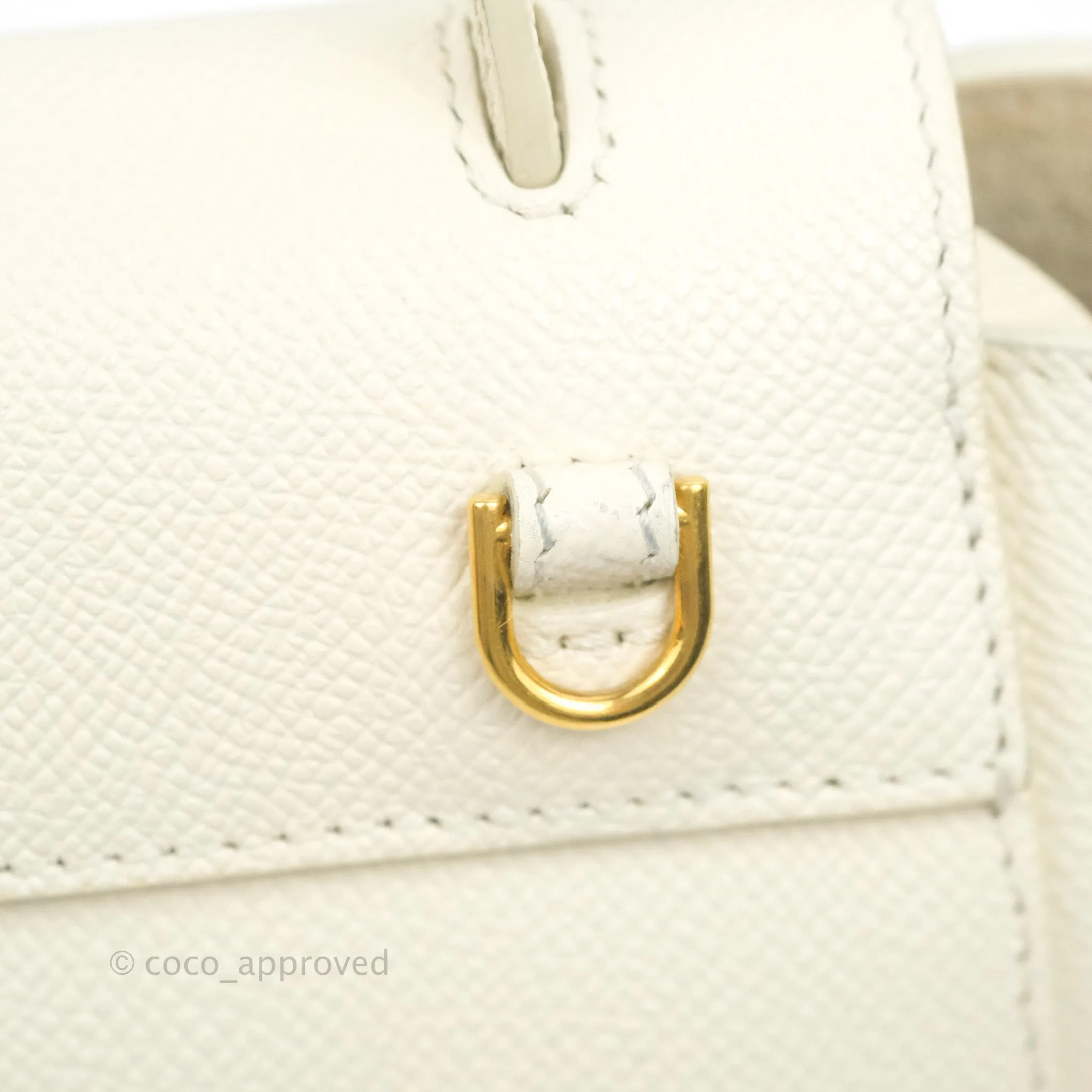 Celine Pico Belt Bag White Grained Calfskin Gold Hardware