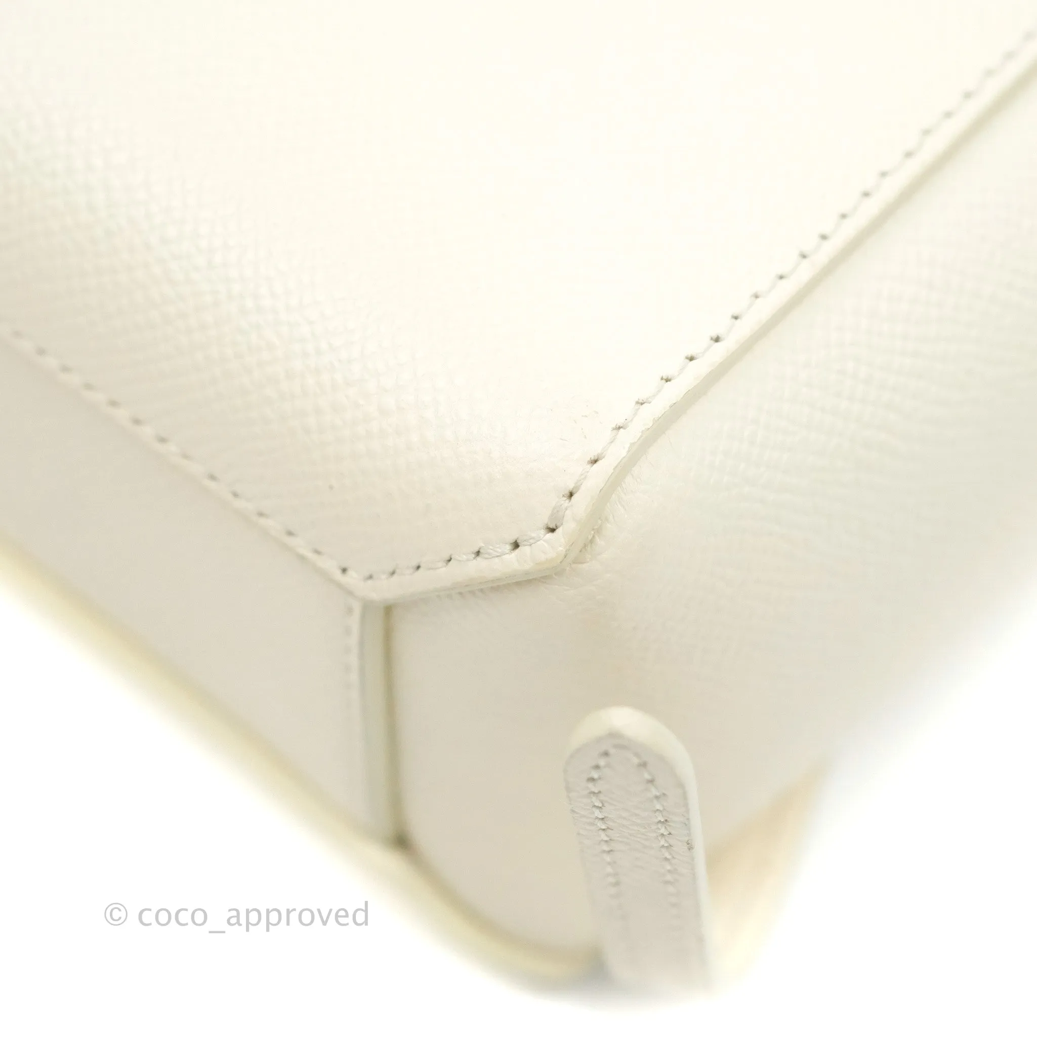 Celine Pico Belt Bag White Grained Calfskin Gold Hardware
