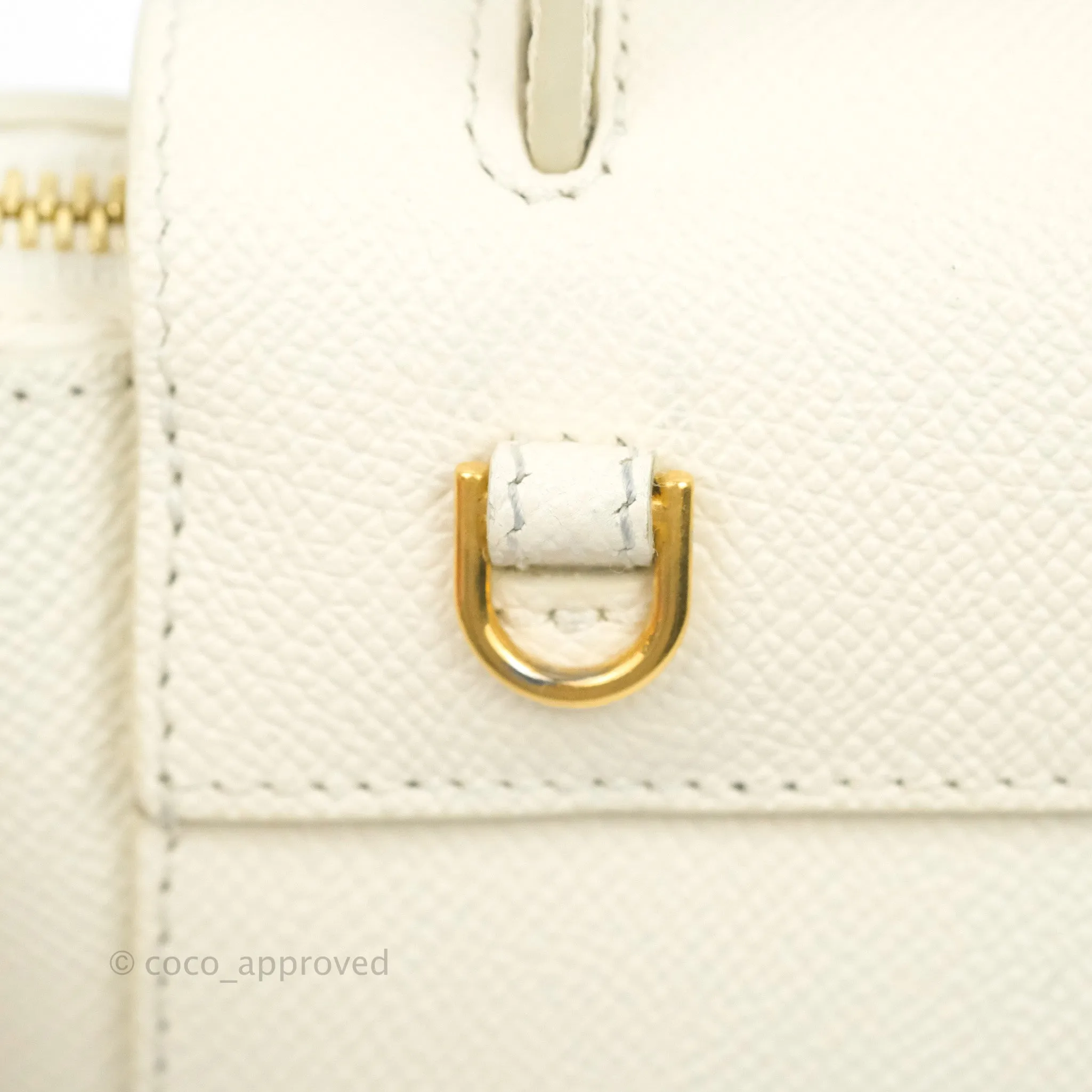 Celine Pico Belt Bag White Grained Calfskin Gold Hardware