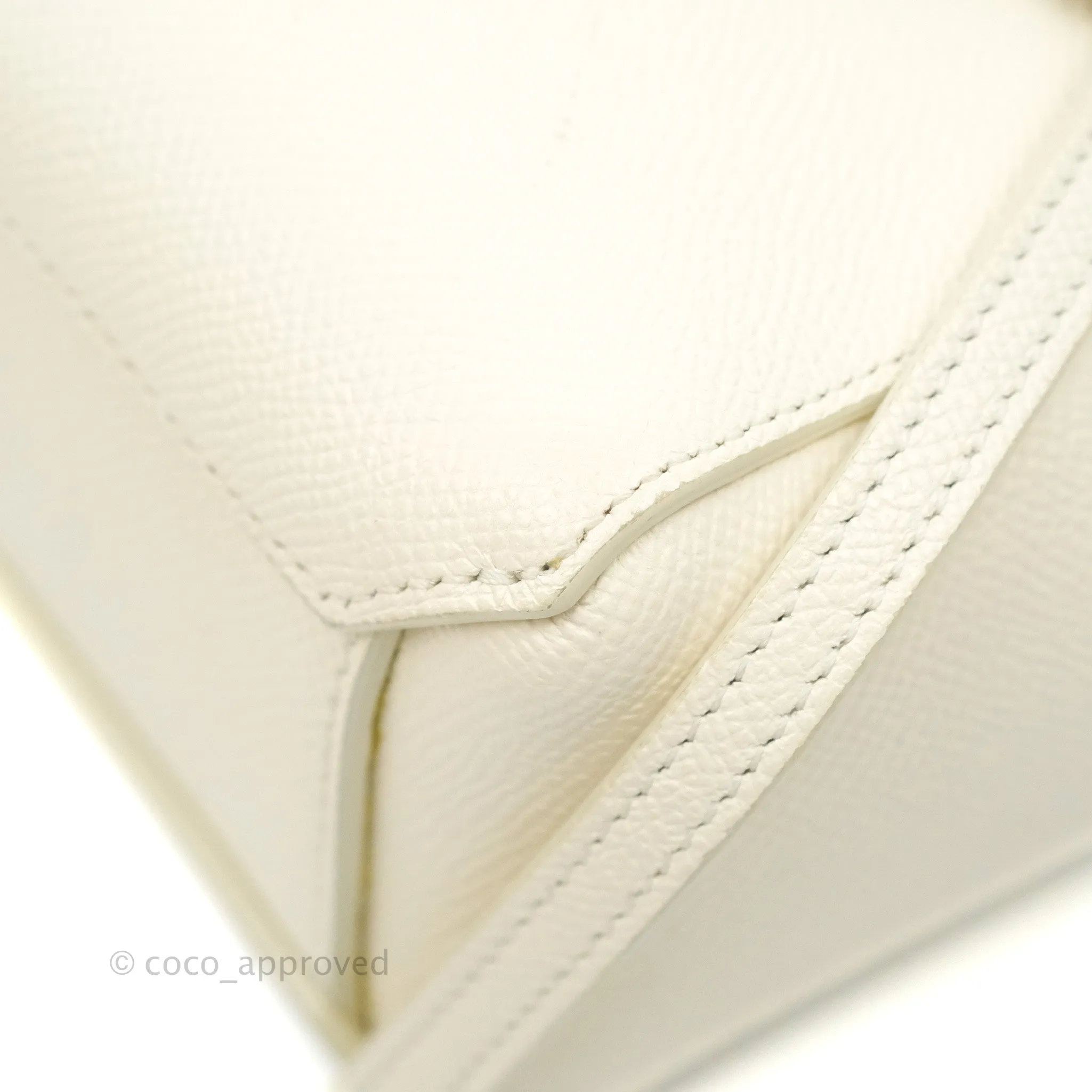 Celine Pico Belt Bag White Grained Calfskin Gold Hardware