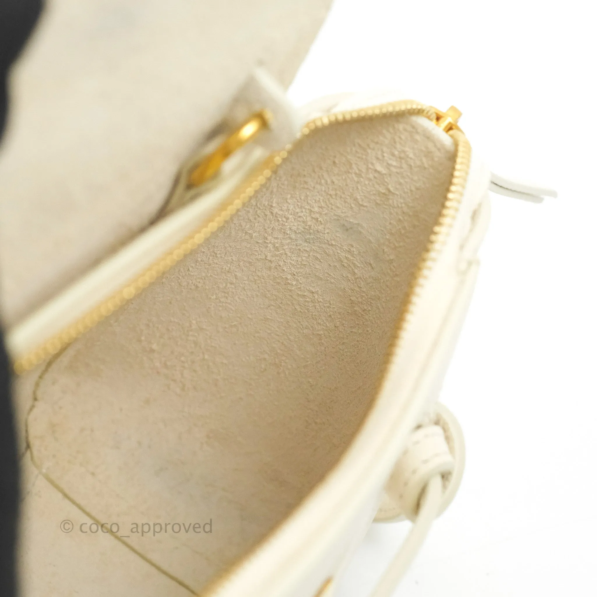 Celine Pico Belt Bag White Grained Calfskin Gold Hardware