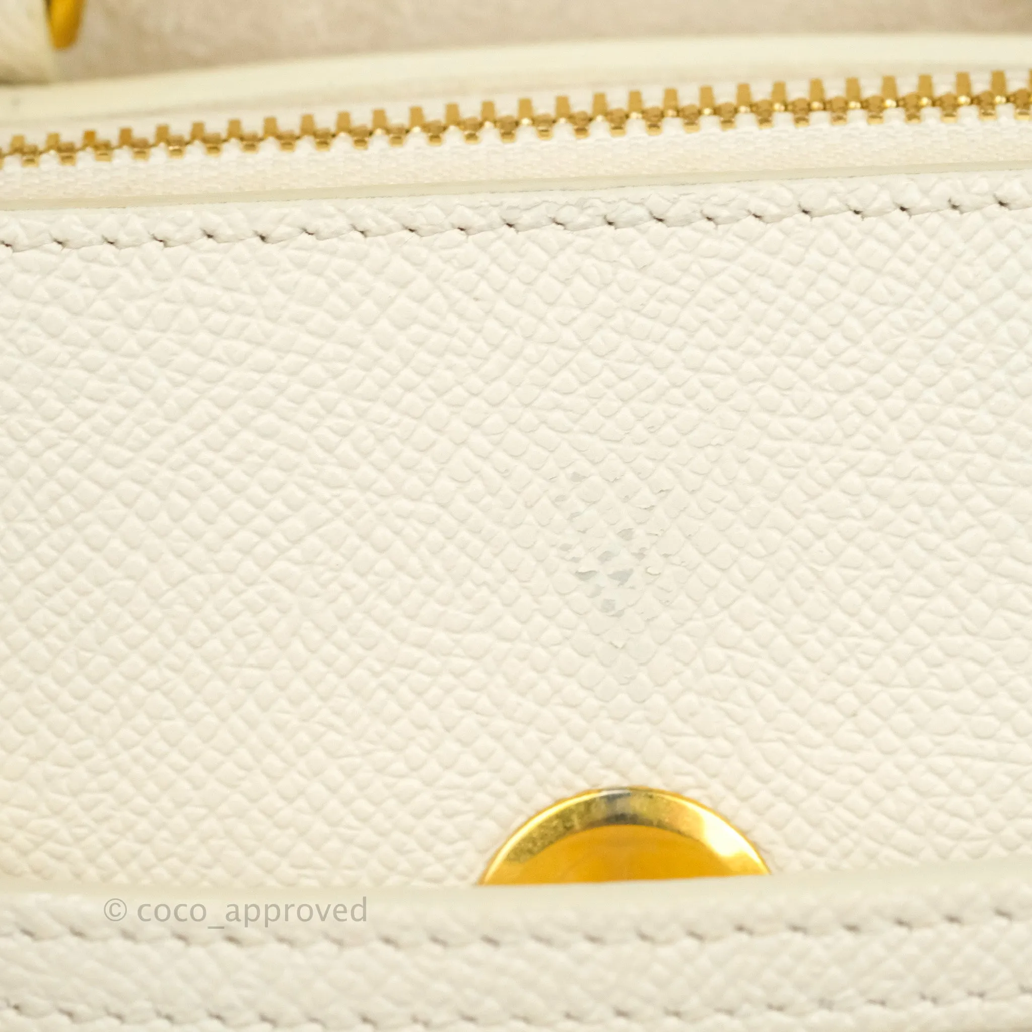 Celine Pico Belt Bag White Grained Calfskin Gold Hardware
