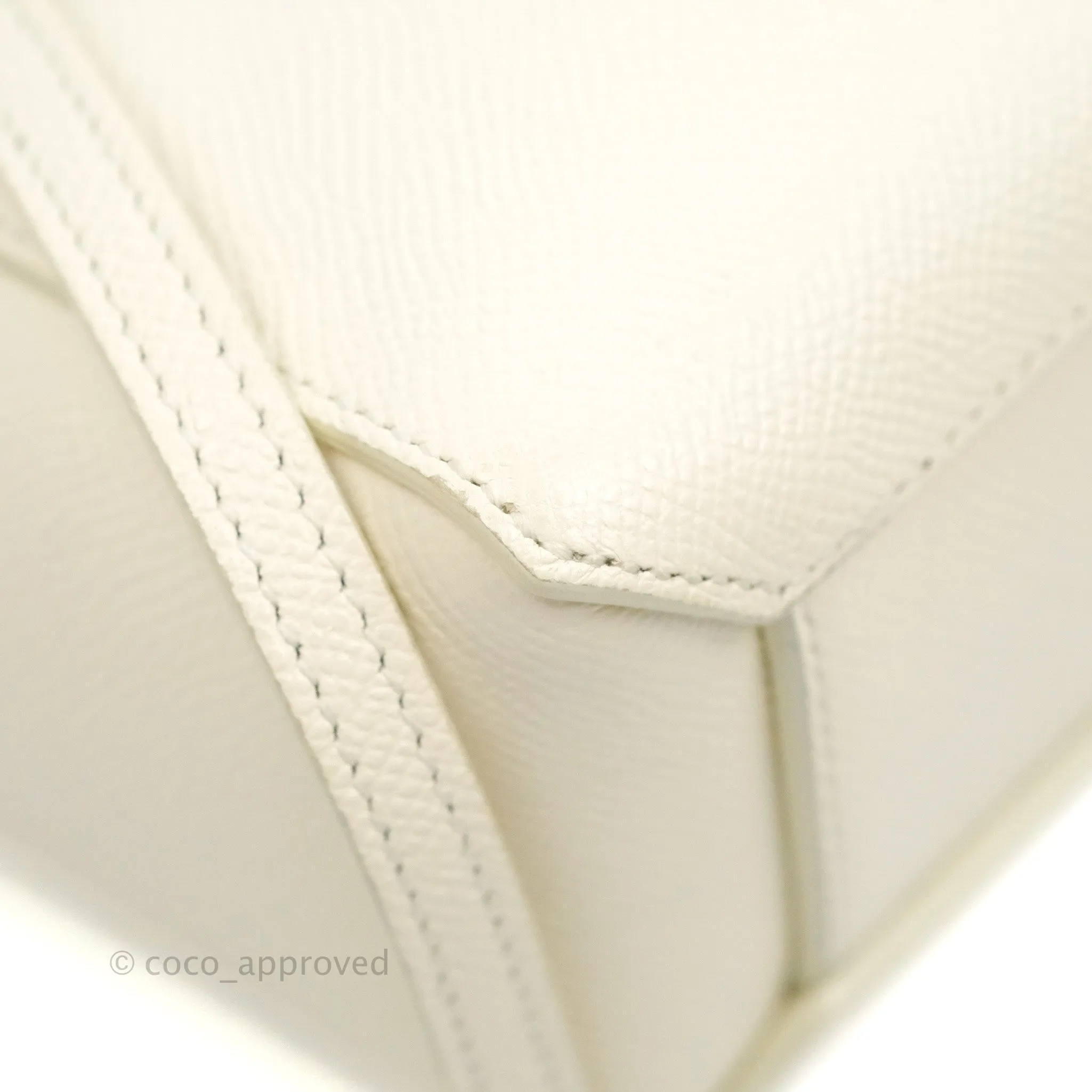 Celine Pico Belt Bag White Grained Calfskin Gold Hardware