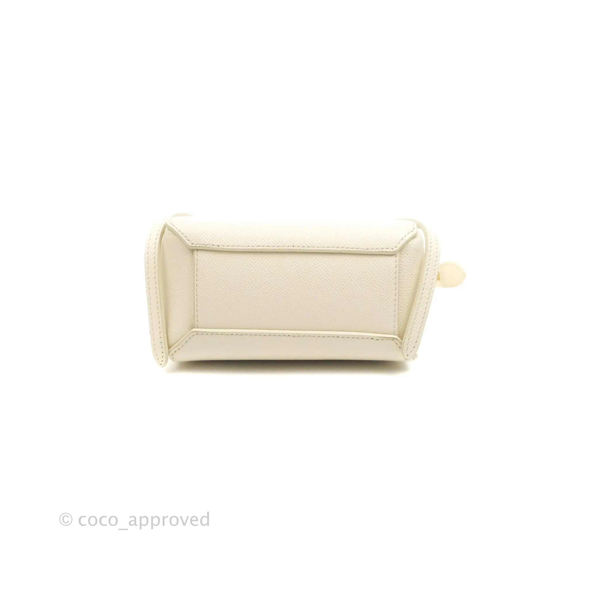 Celine Pico Belt Bag White Grained Calfskin Gold Hardware