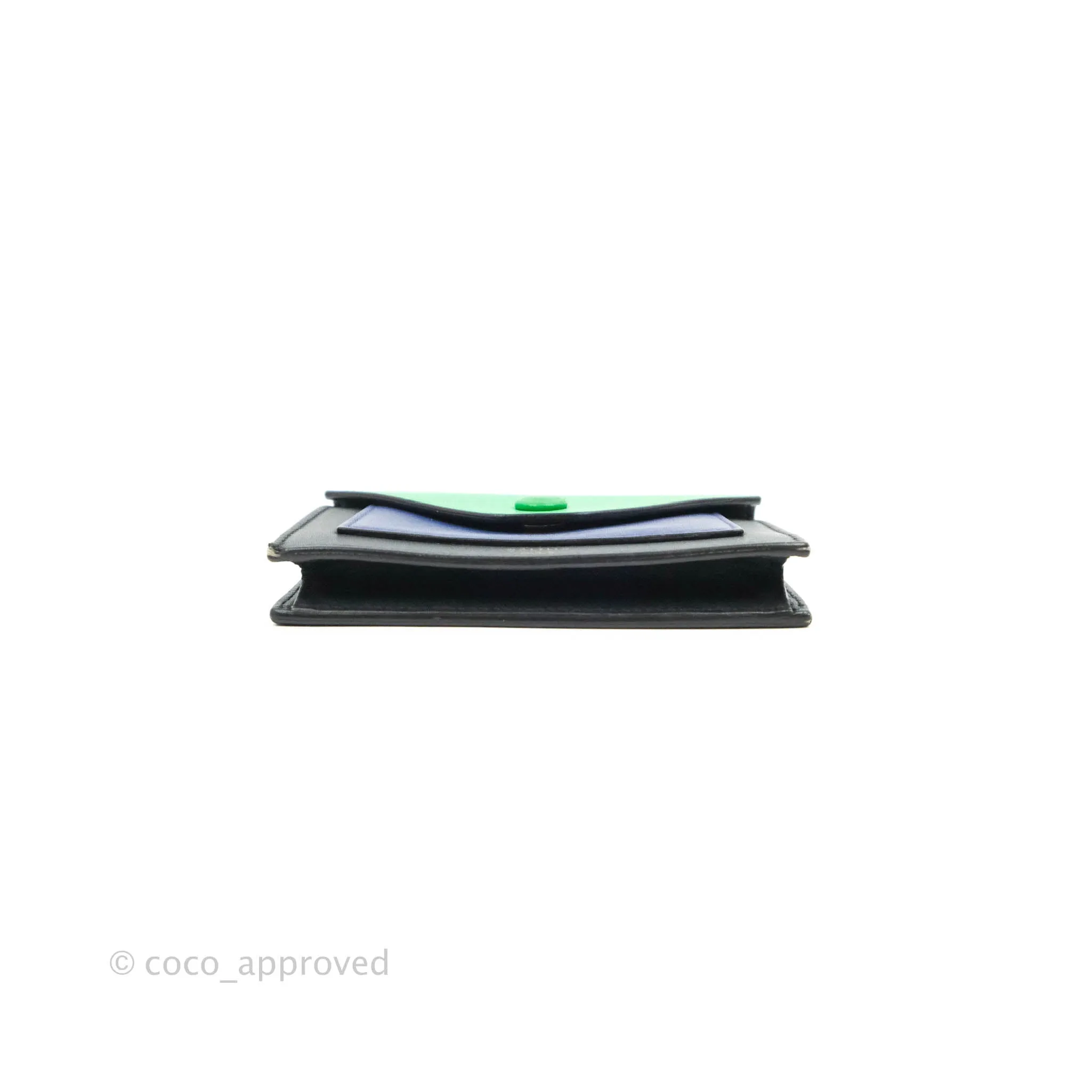 Celine Pocket Card Holder Green/Navy/Black