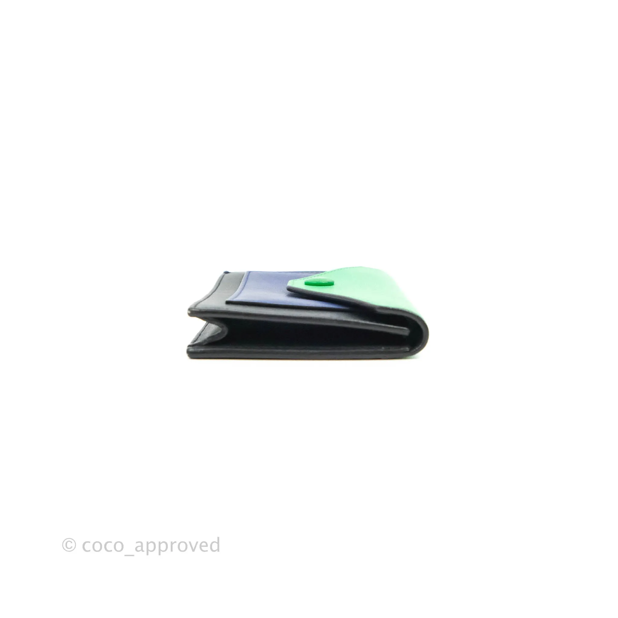 Celine Pocket Card Holder Green/Navy/Black