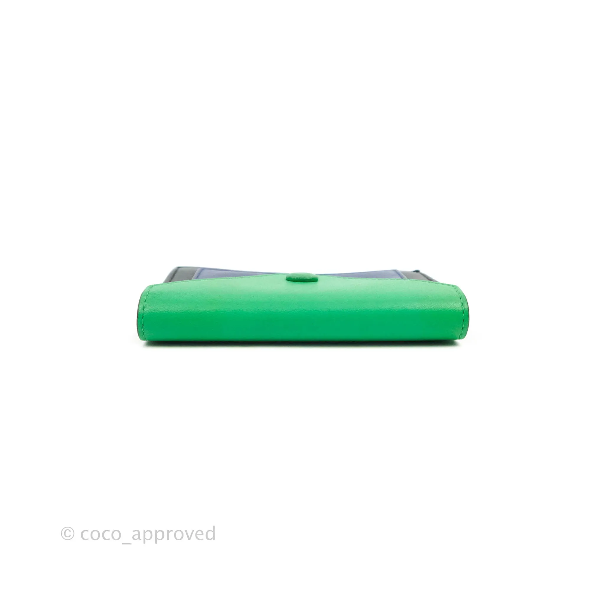 Celine Pocket Card Holder Green/Navy/Black