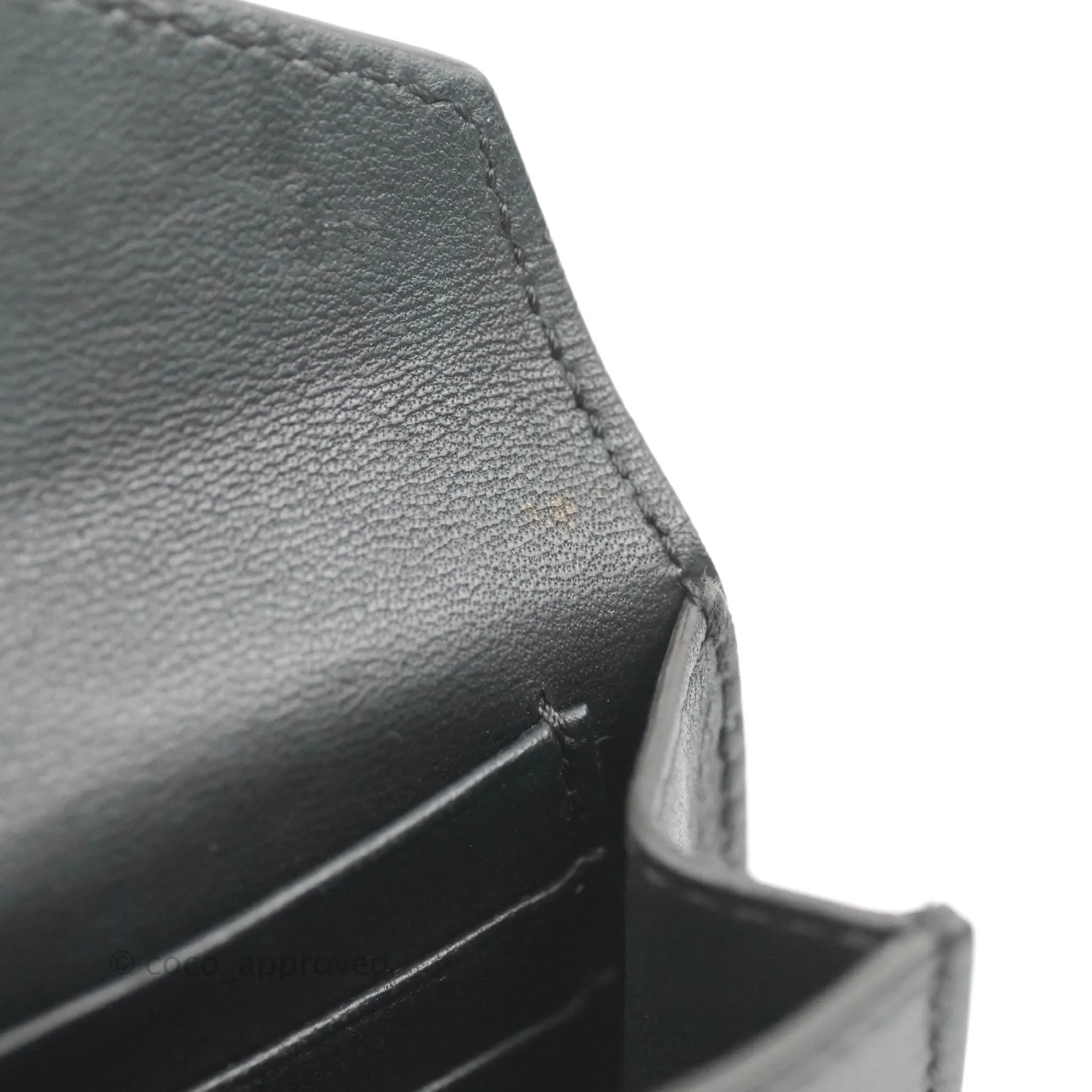 Celine Pocket Card Holder Green/Navy/Black