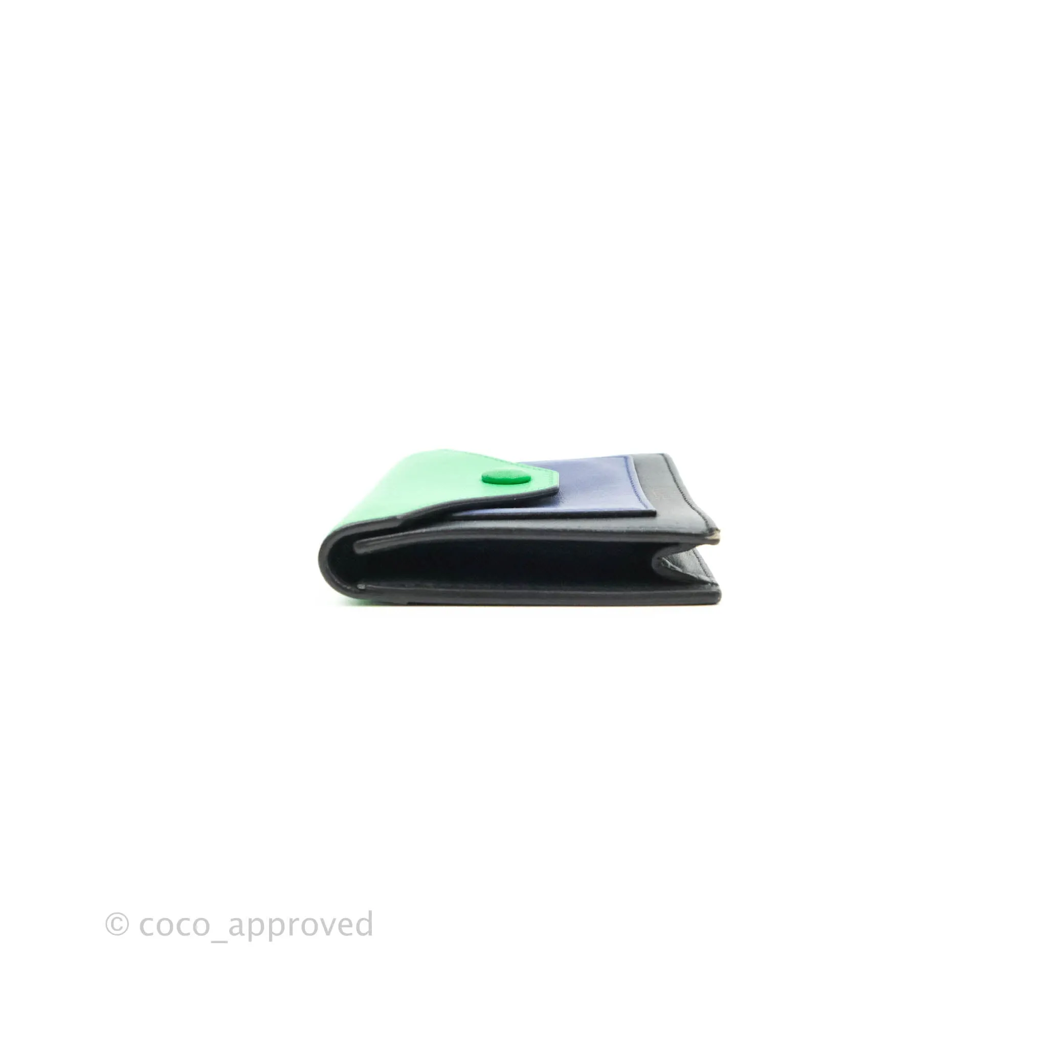 Celine Pocket Card Holder Green/Navy/Black