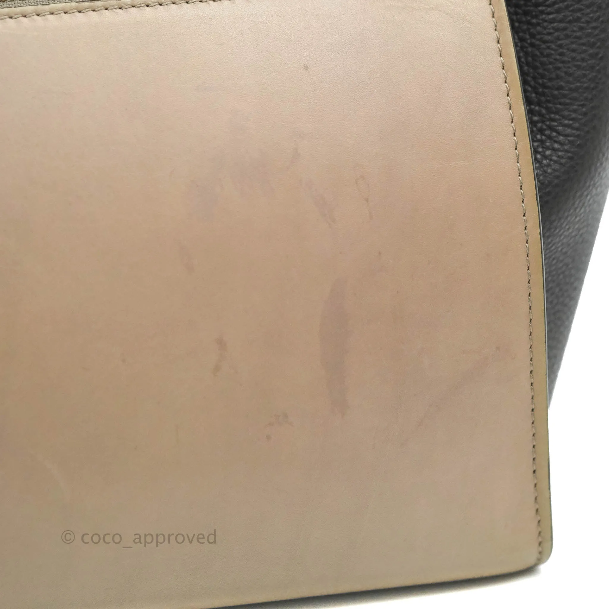Celine Sleek Calfskin Small Tri-Color Trapeze Dark Blue