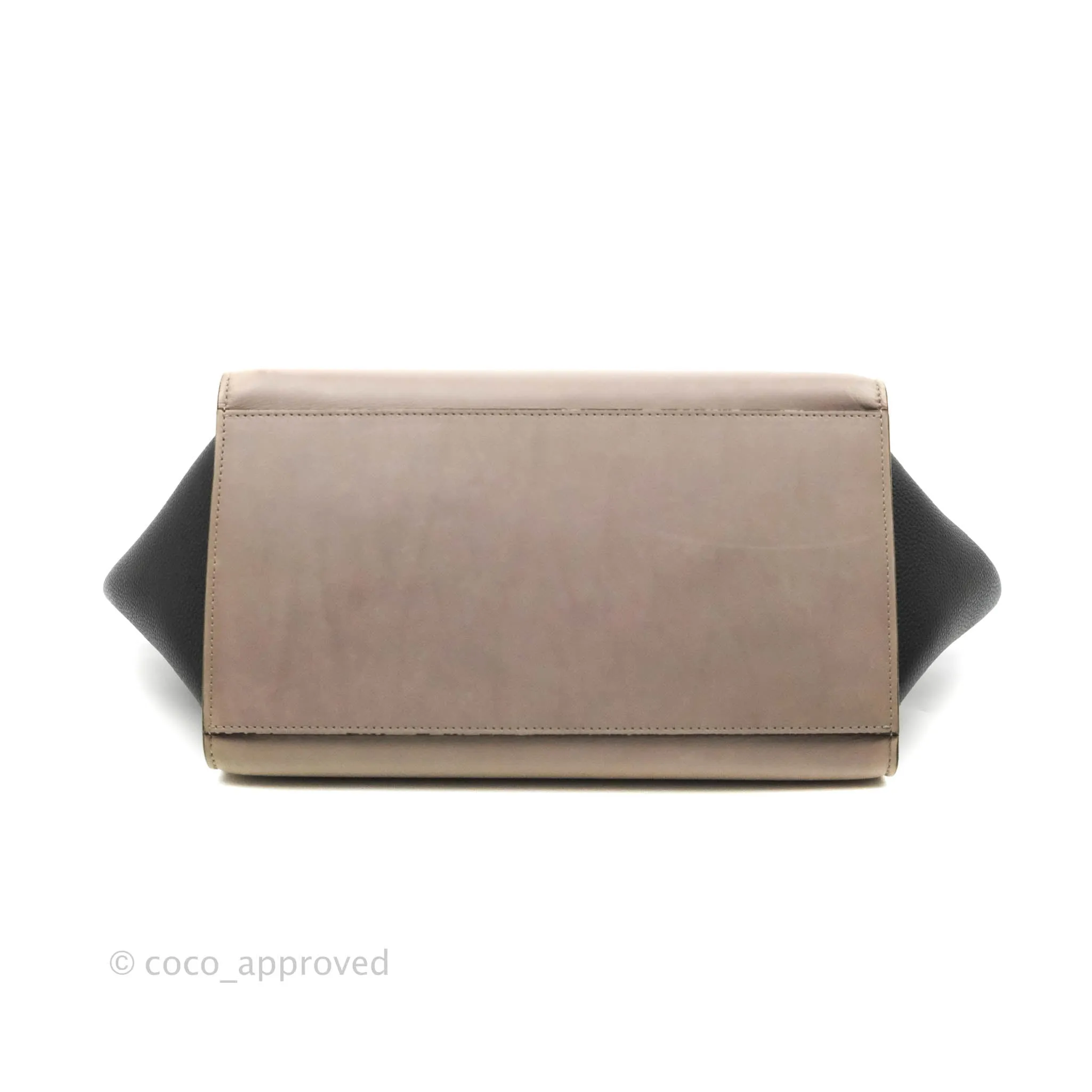 Celine Sleek Calfskin Small Tri-Color Trapeze Dark Blue