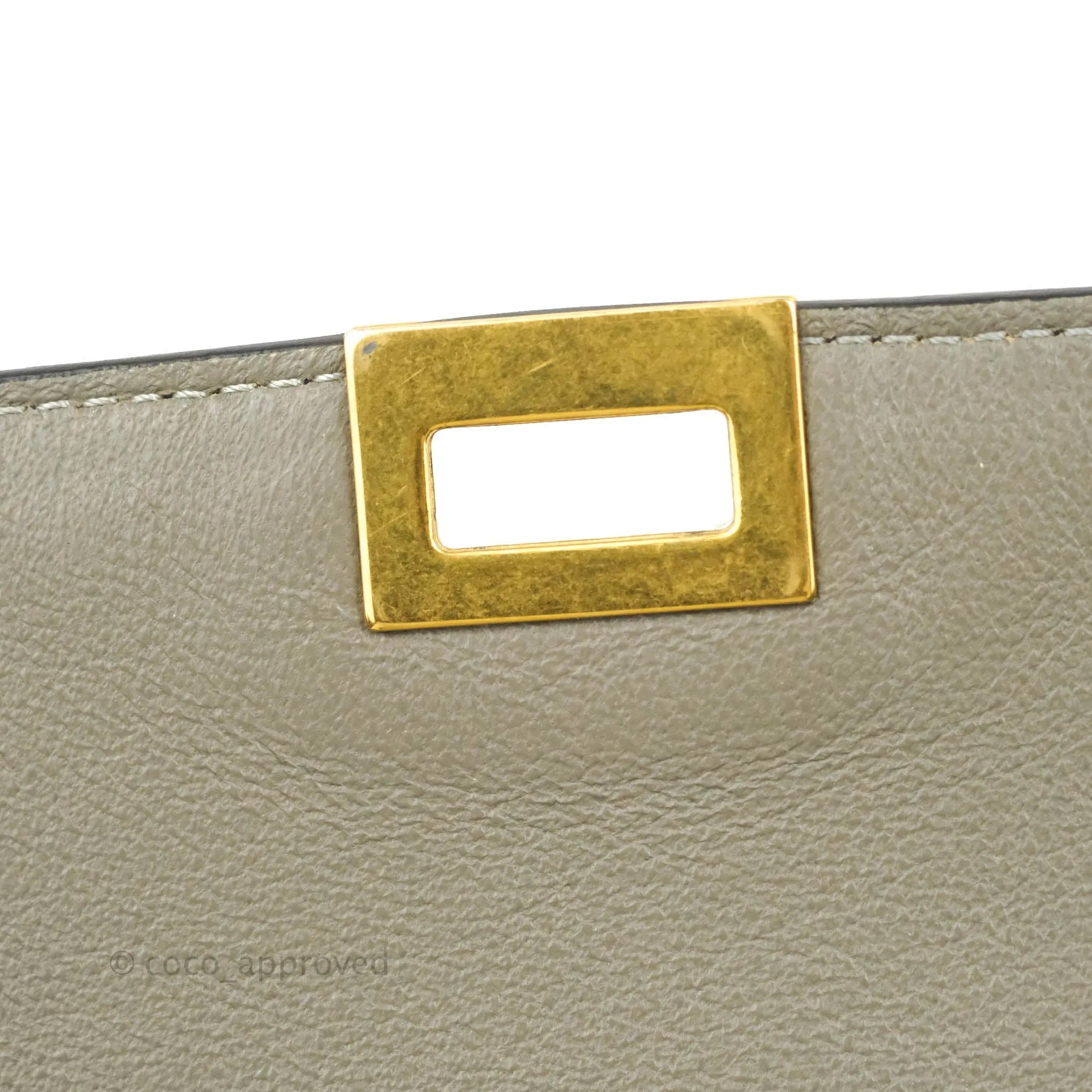 Celine Sleek Calfskin Small Tri-Color Trapeze Dark Blue