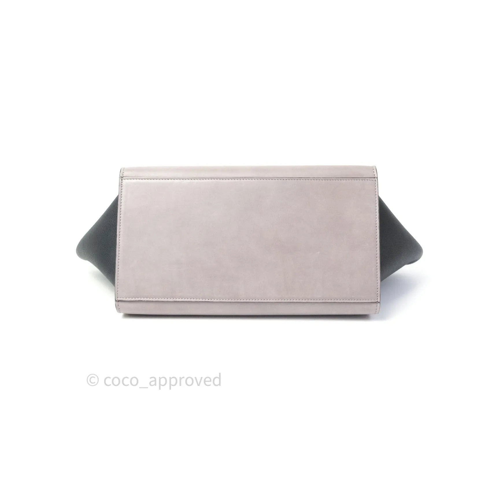 Celine Sleek Calfskin Small Tri-Color Trapeze Dark Blue