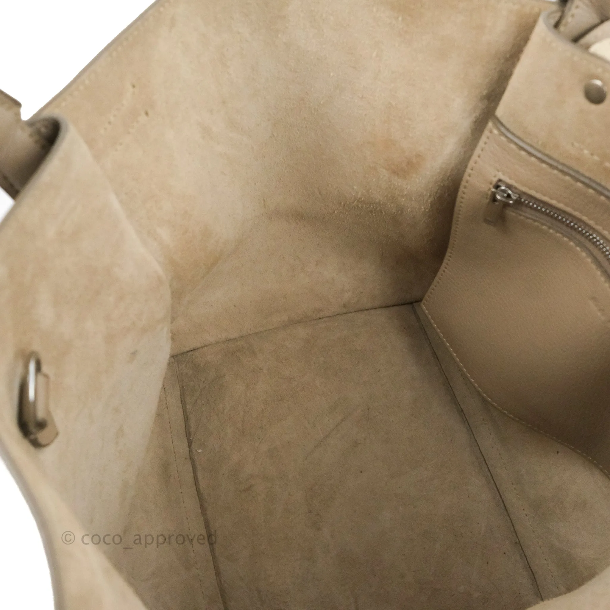 Celine Small Big Bag Light Taupe Supple Grained Leather Silver Hardware