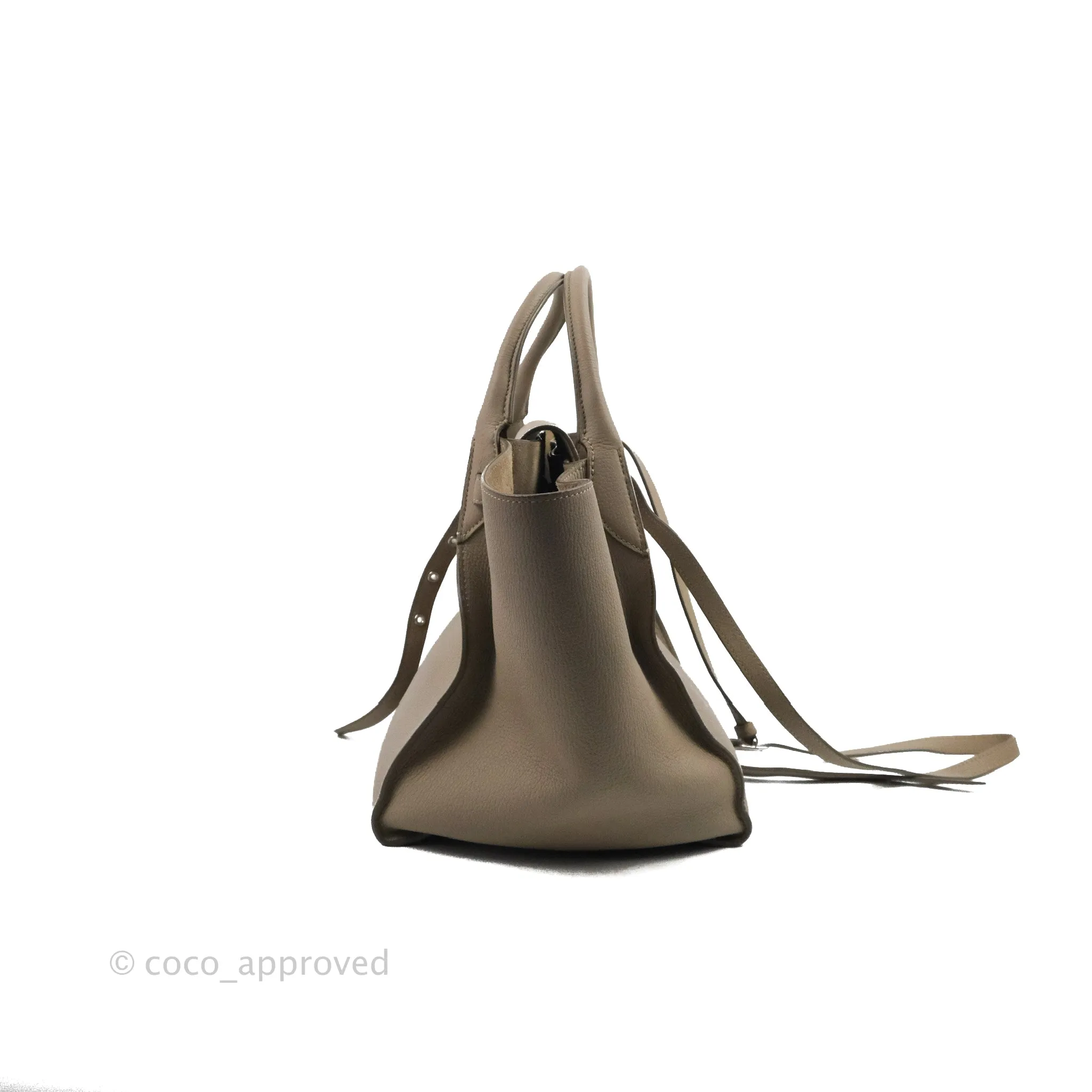 Celine Small Big Bag Light Taupe Supple Grained Leather Silver Hardware