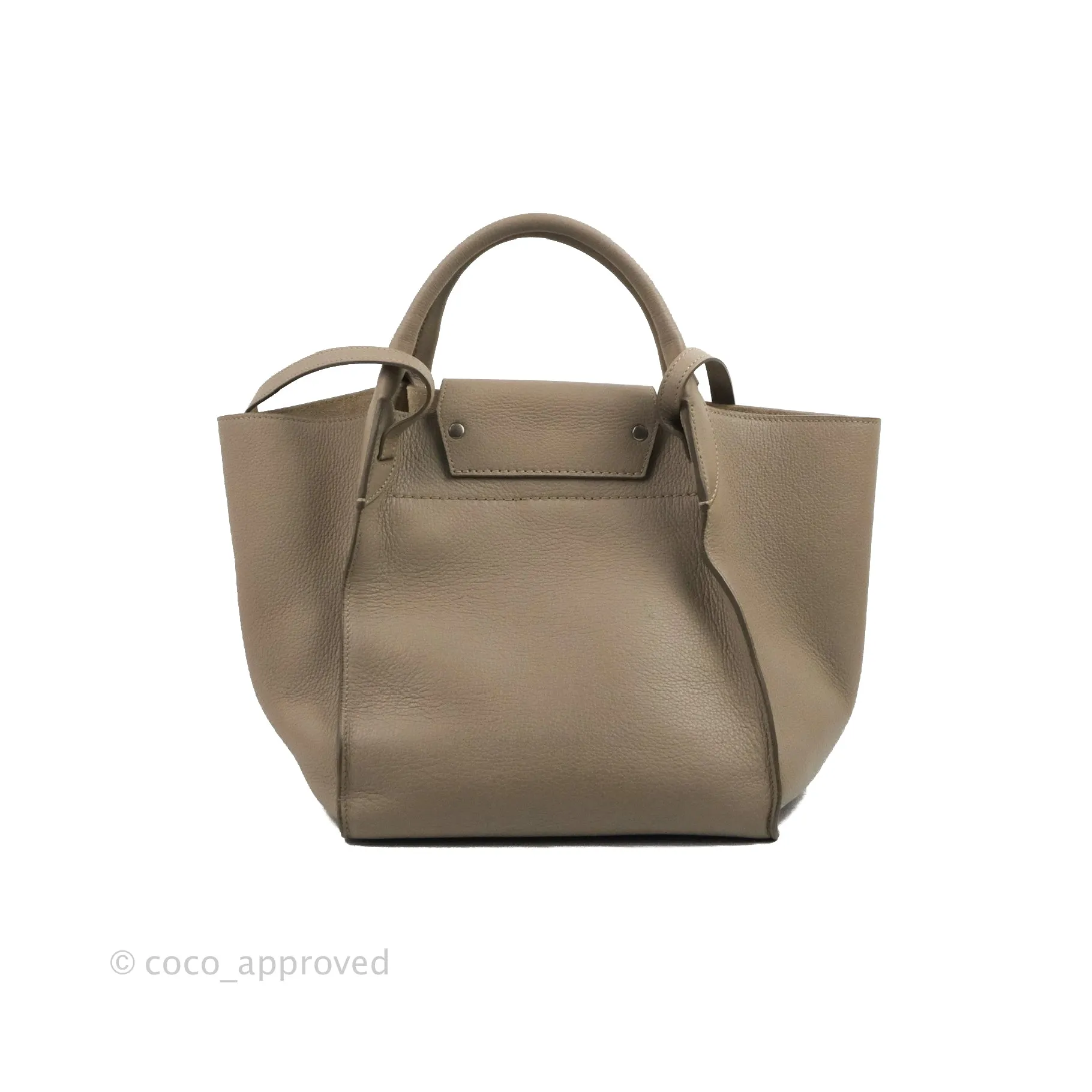 Celine Small Big Bag Light Taupe Supple Grained Leather Silver Hardware