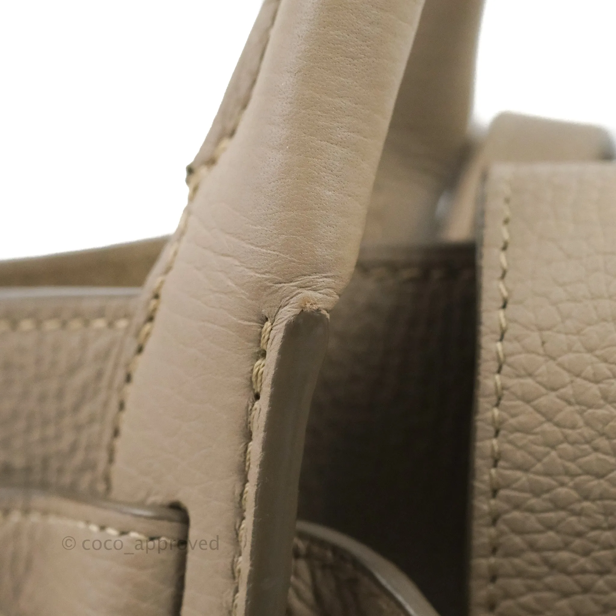 Celine Small Big Bag Light Taupe Supple Grained Leather Silver Hardware