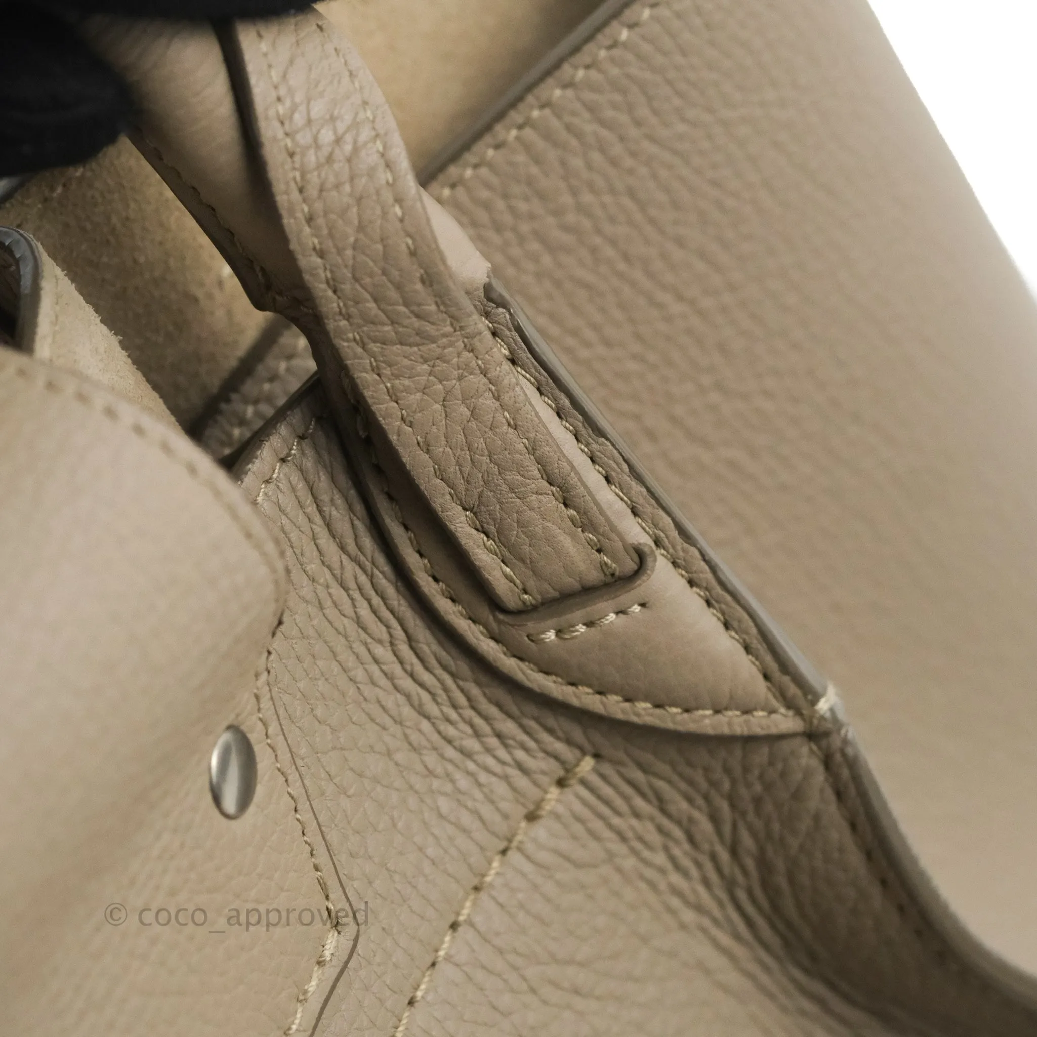 Celine Small Big Bag Light Taupe Supple Grained Leather Silver Hardware