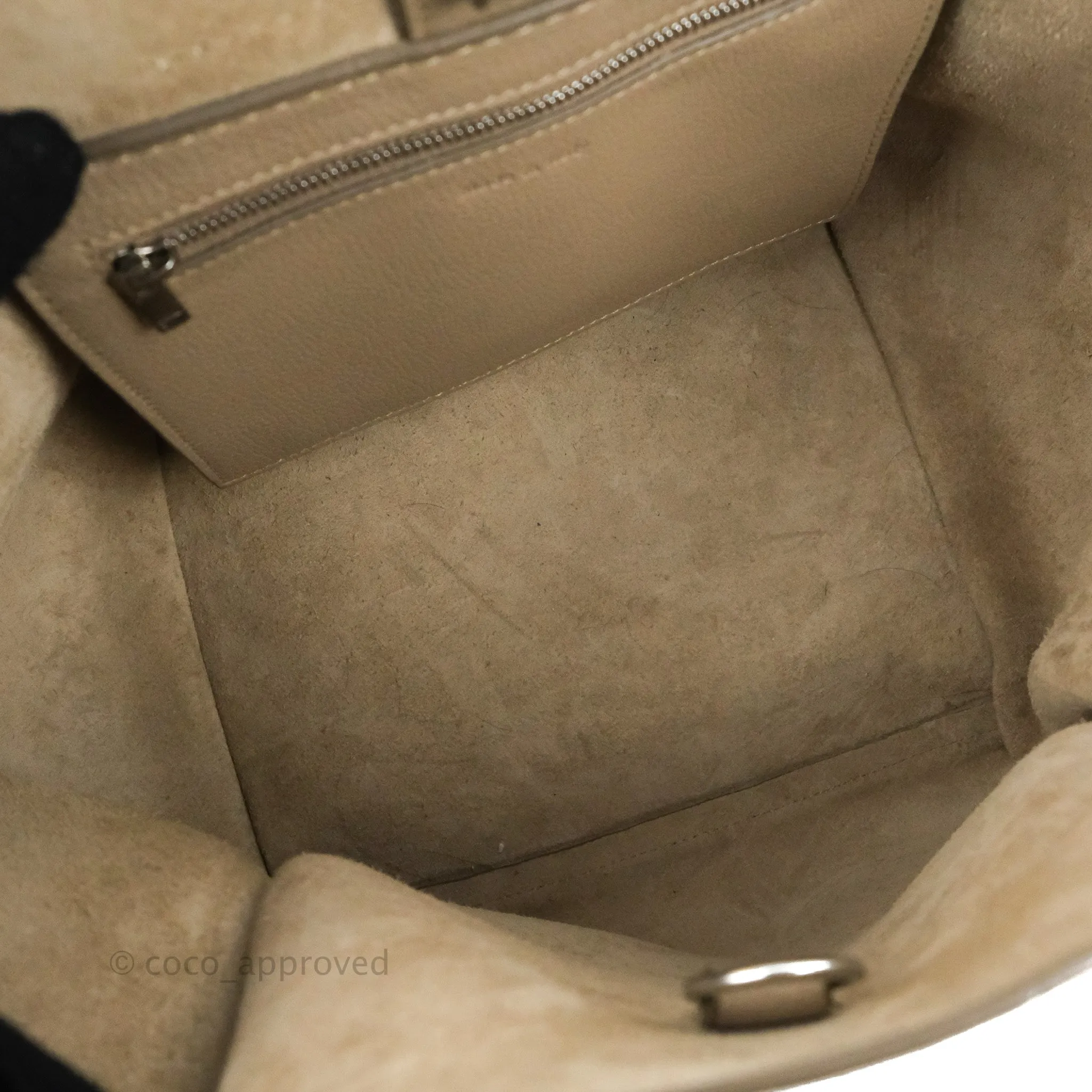 Celine Small Big Bag Light Taupe Supple Grained Leather Silver Hardware