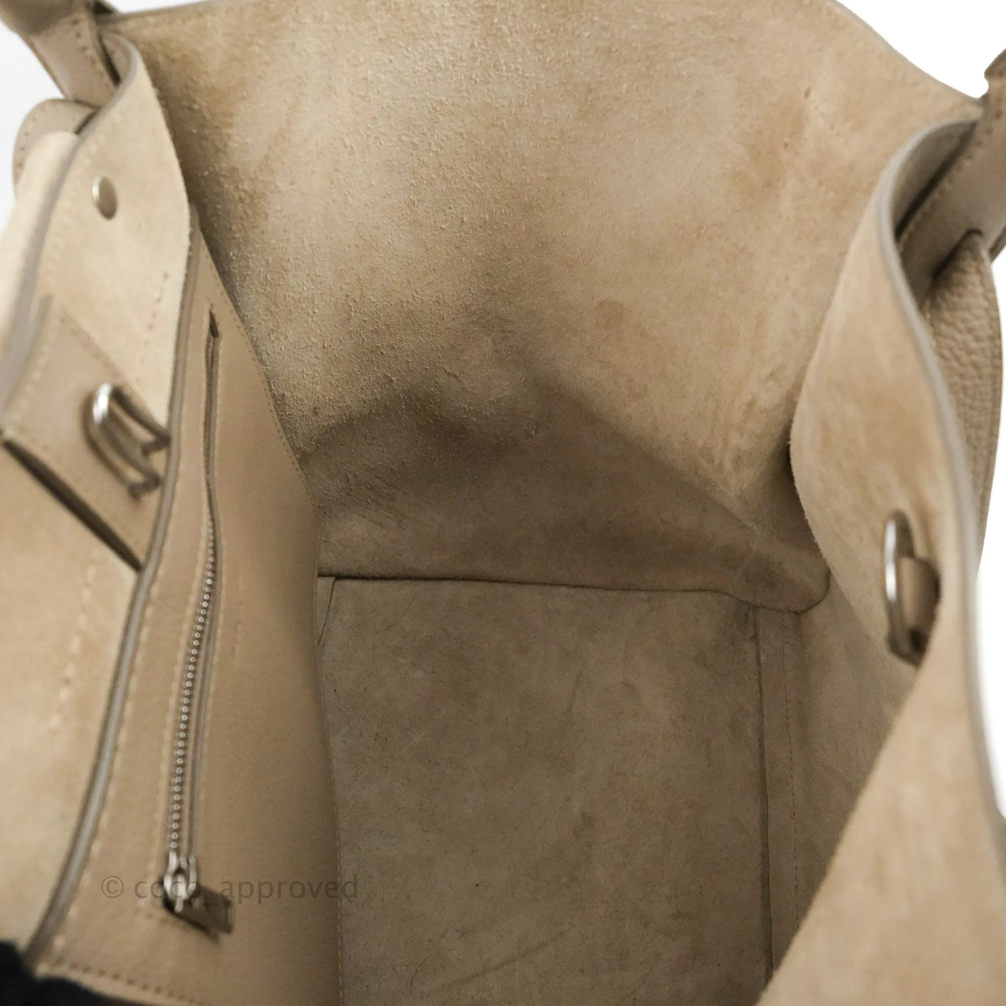Celine Small Big Bag Light Taupe Supple Grained Leather Silver Hardware