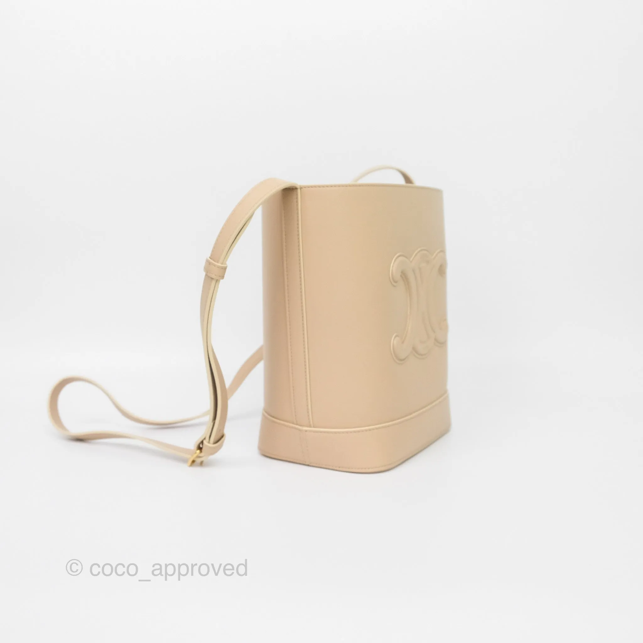 Celine Small Bucket Cuir Triomphe Calfskin Nude