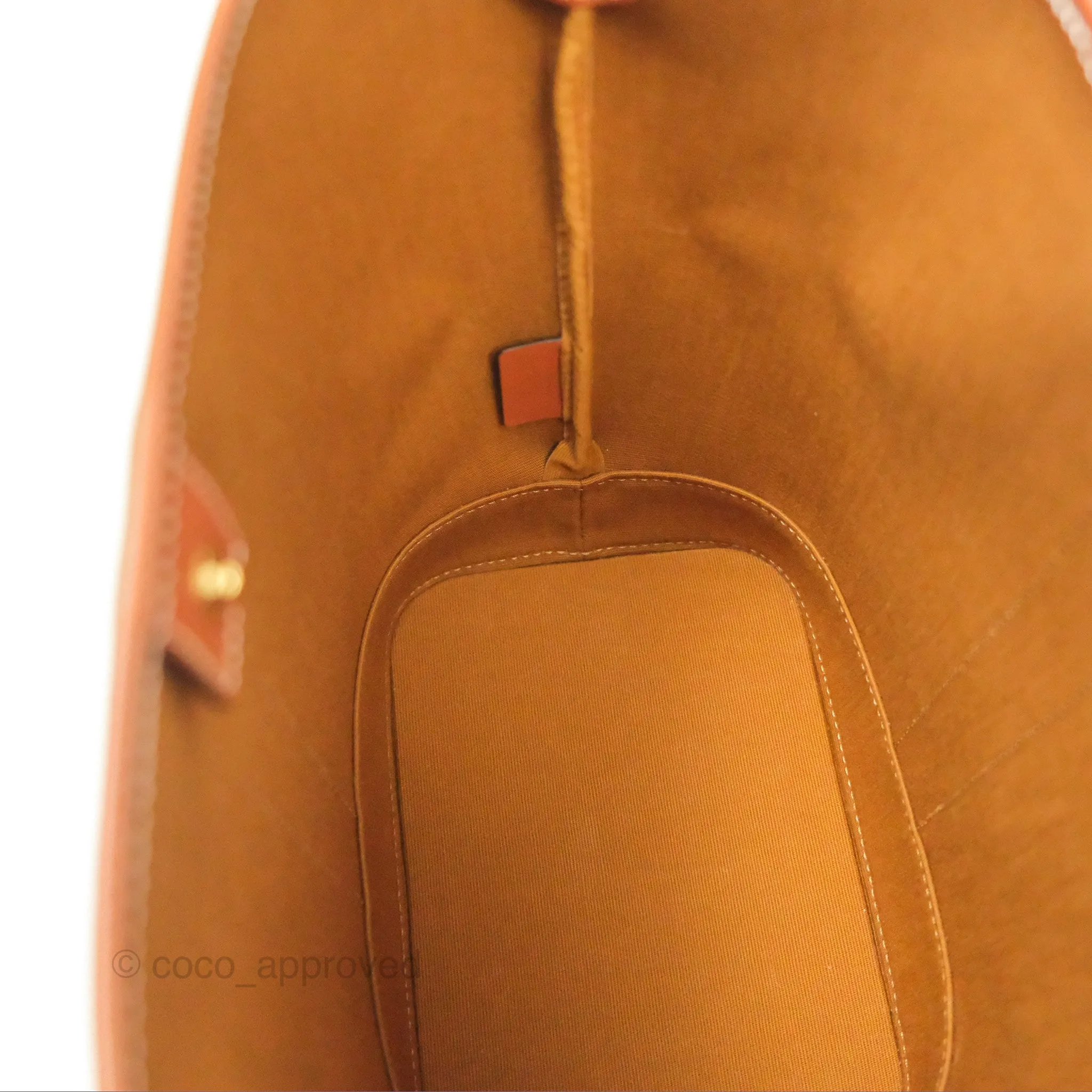 Celine Small Bucket Triomphe Canvas Tan Calfskin