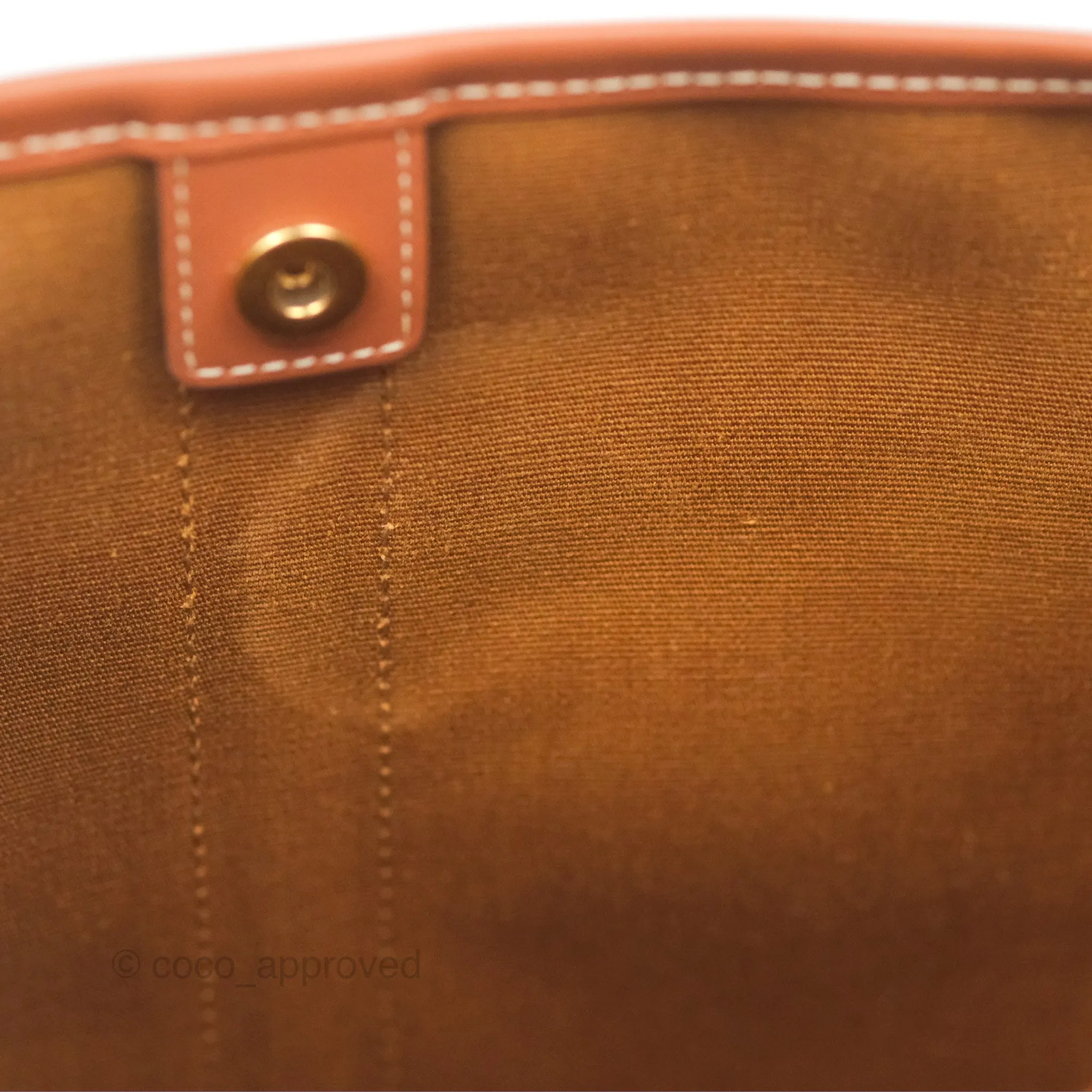 Celine Small Bucket Triomphe Canvas Tan Calfskin