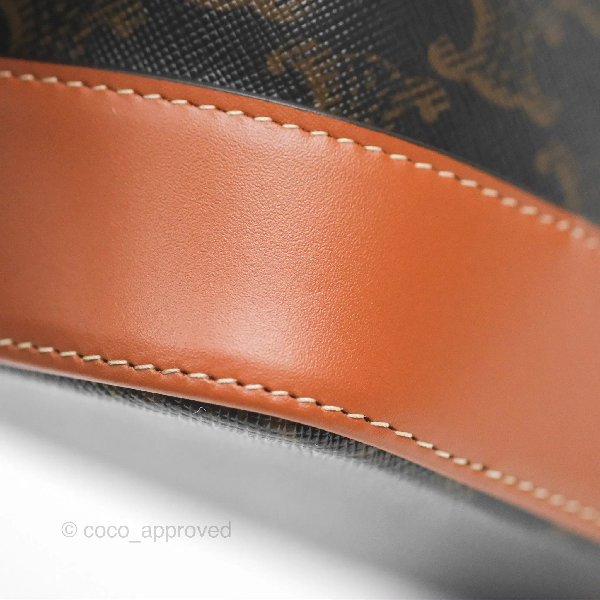 Celine Small Bucket Triomphe Canvas Tan Calfskin