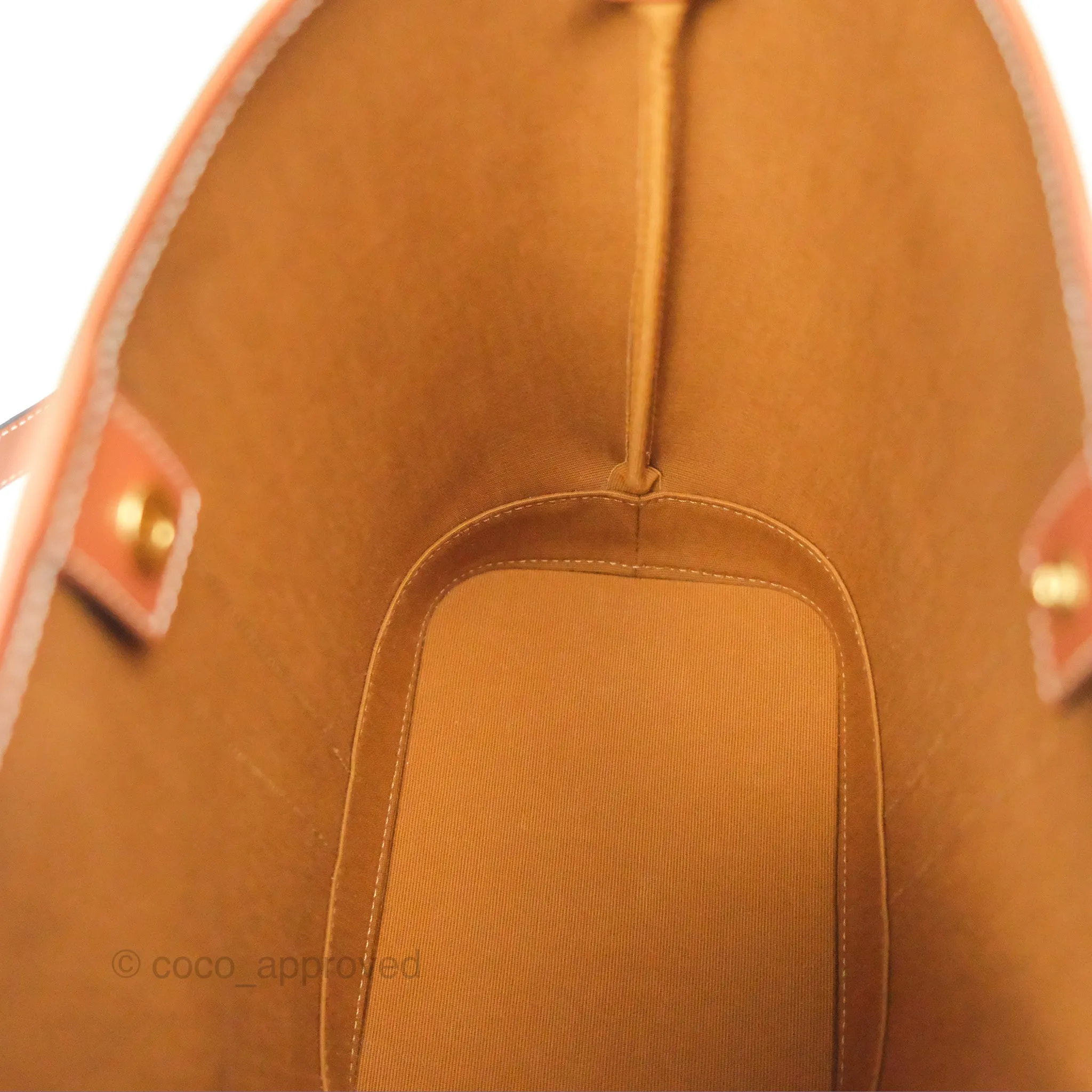 Celine Small Bucket Triomphe Canvas Tan Calfskin