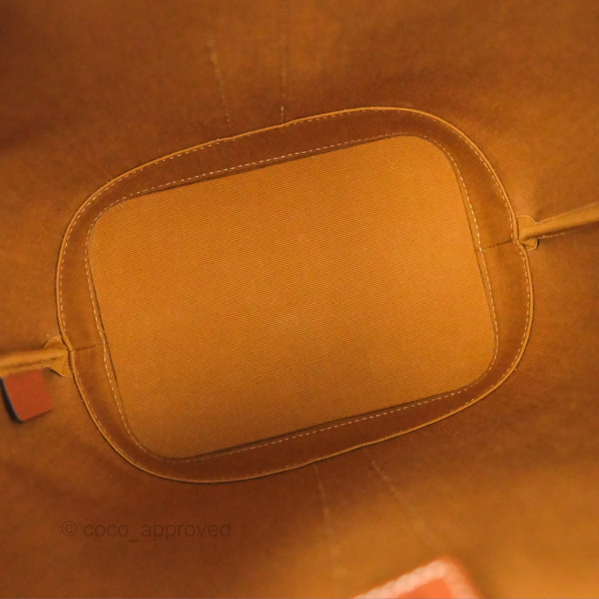 Celine Small Bucket Triomphe Canvas Tan Calfskin