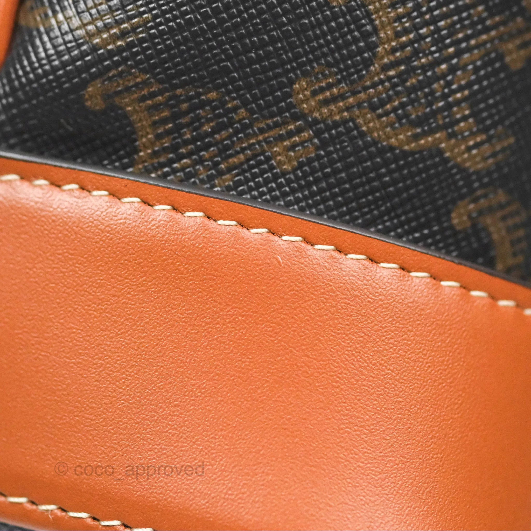 Celine Small Bucket Triomphe Canvas Tan Calfskin