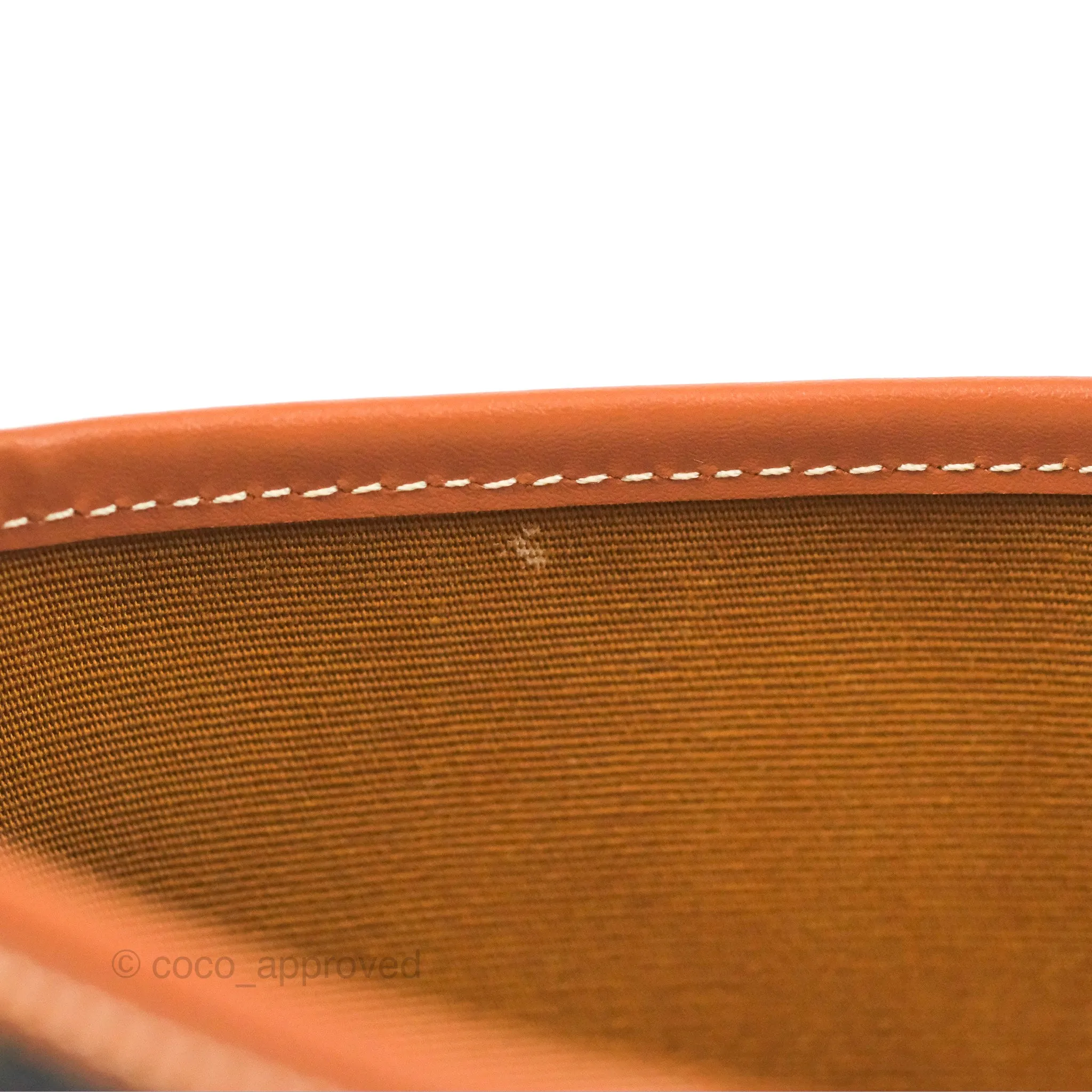 Celine Small Bucket Triomphe Canvas Tan Calfskin