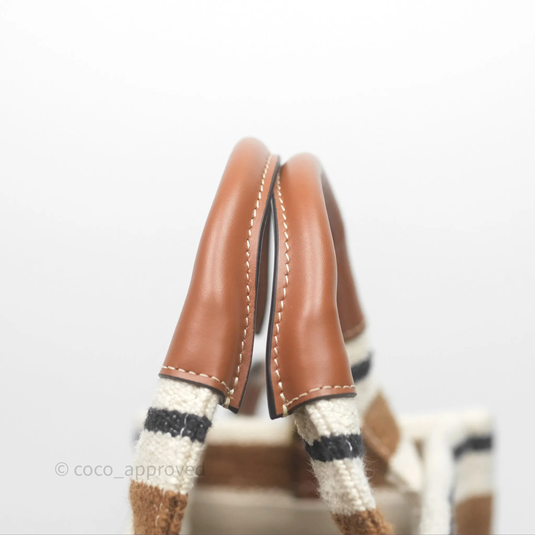 Celine Small Cabas Thais Striped Textile Bag Canvas