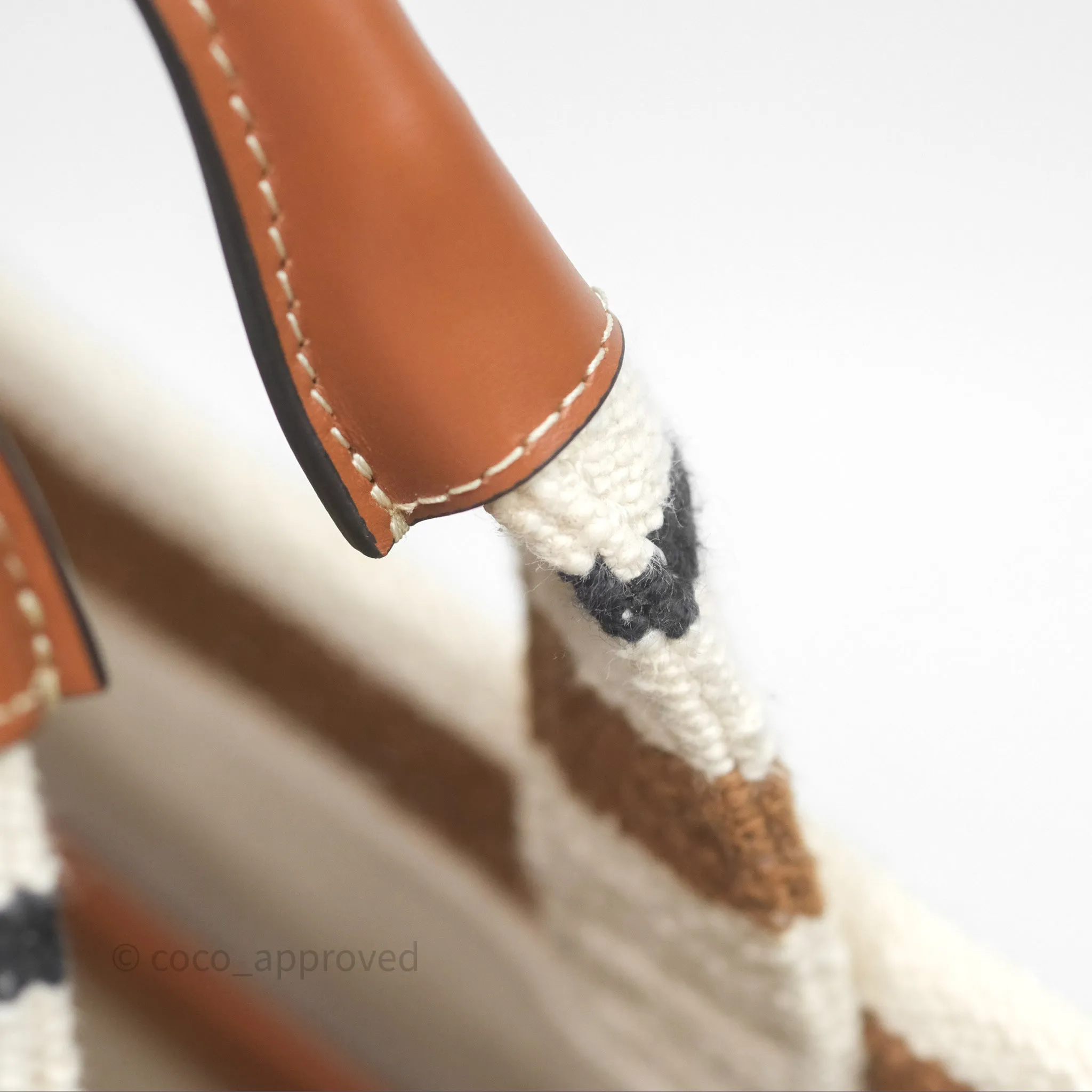 Celine Small Cabas Thais Striped Textile Bag Canvas