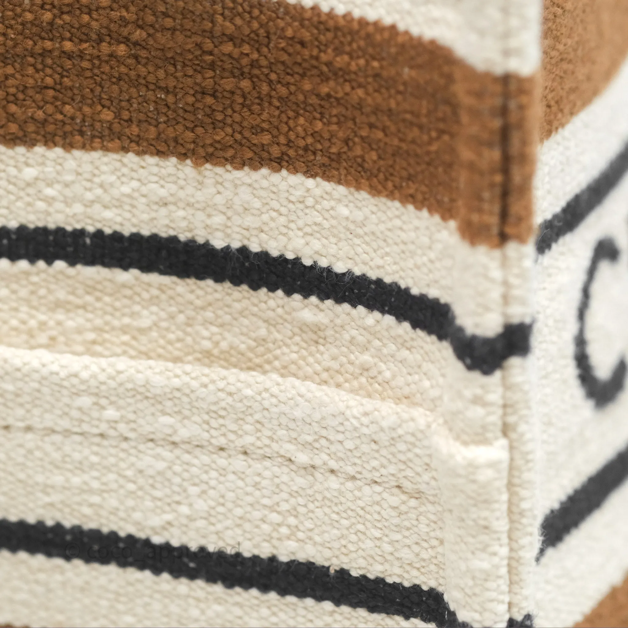 Celine Small Cabas Thais Striped Textile Bag Canvas