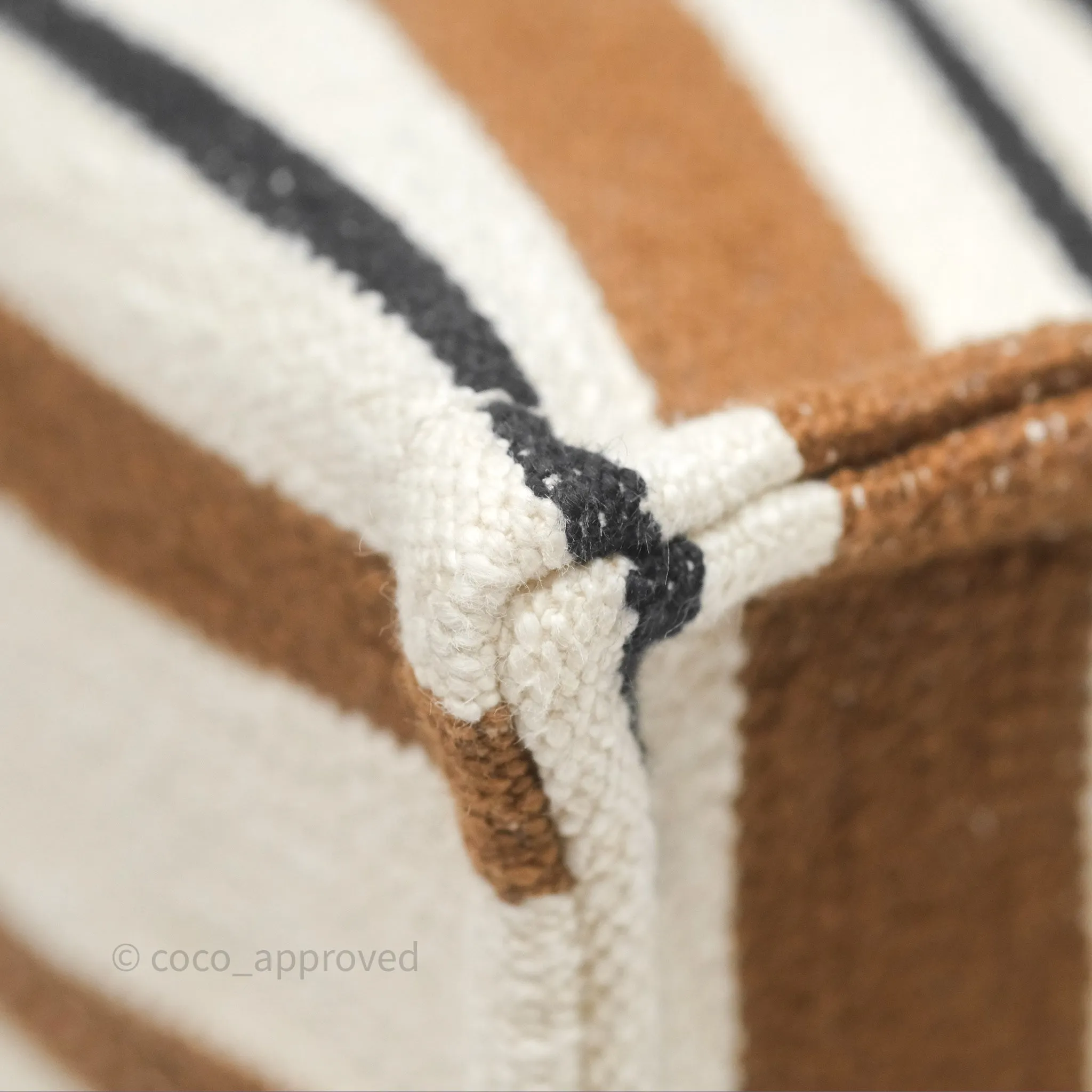 Celine Small Cabas Thais Striped Textile Bag Canvas