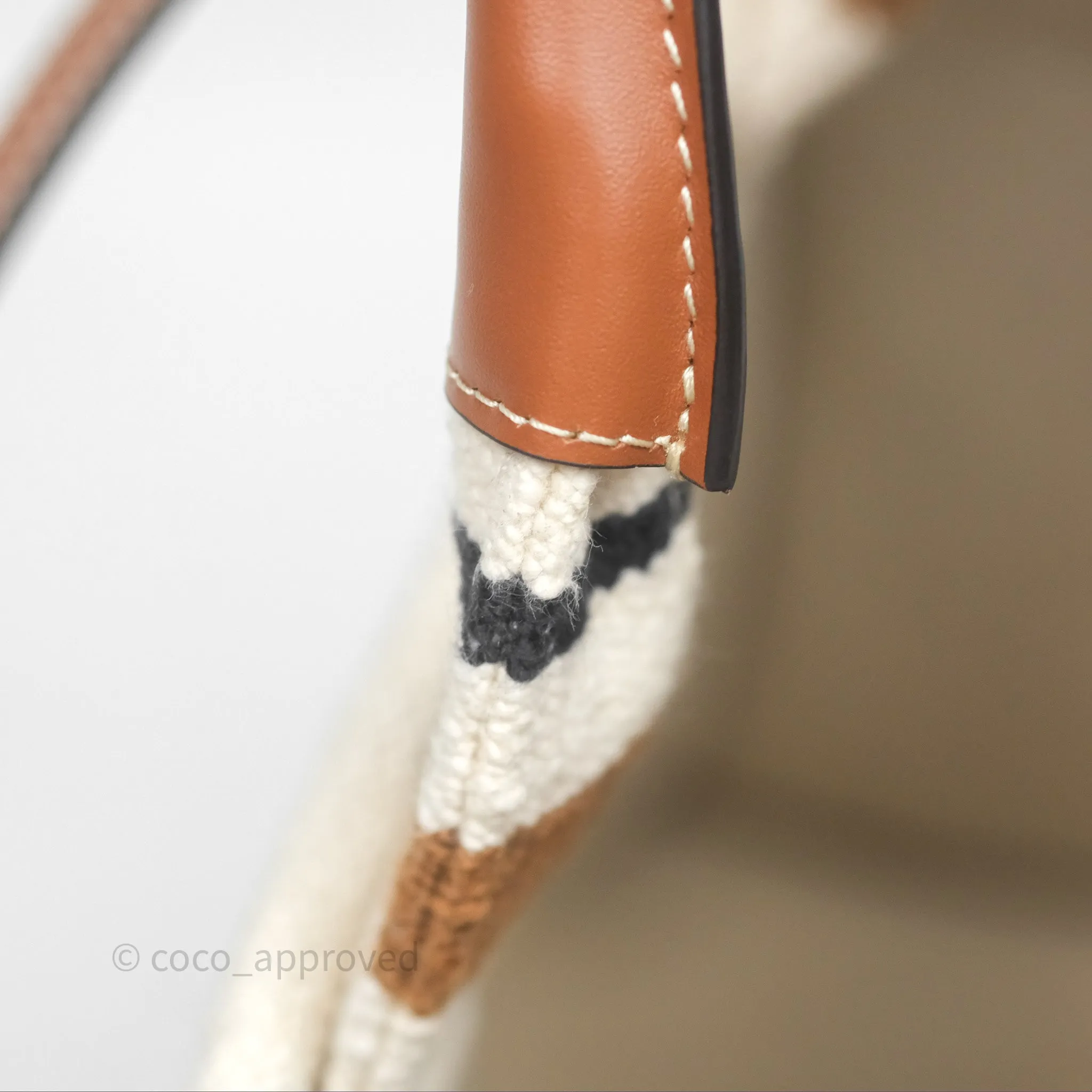 Celine Small Cabas Thais Striped Textile Bag Canvas