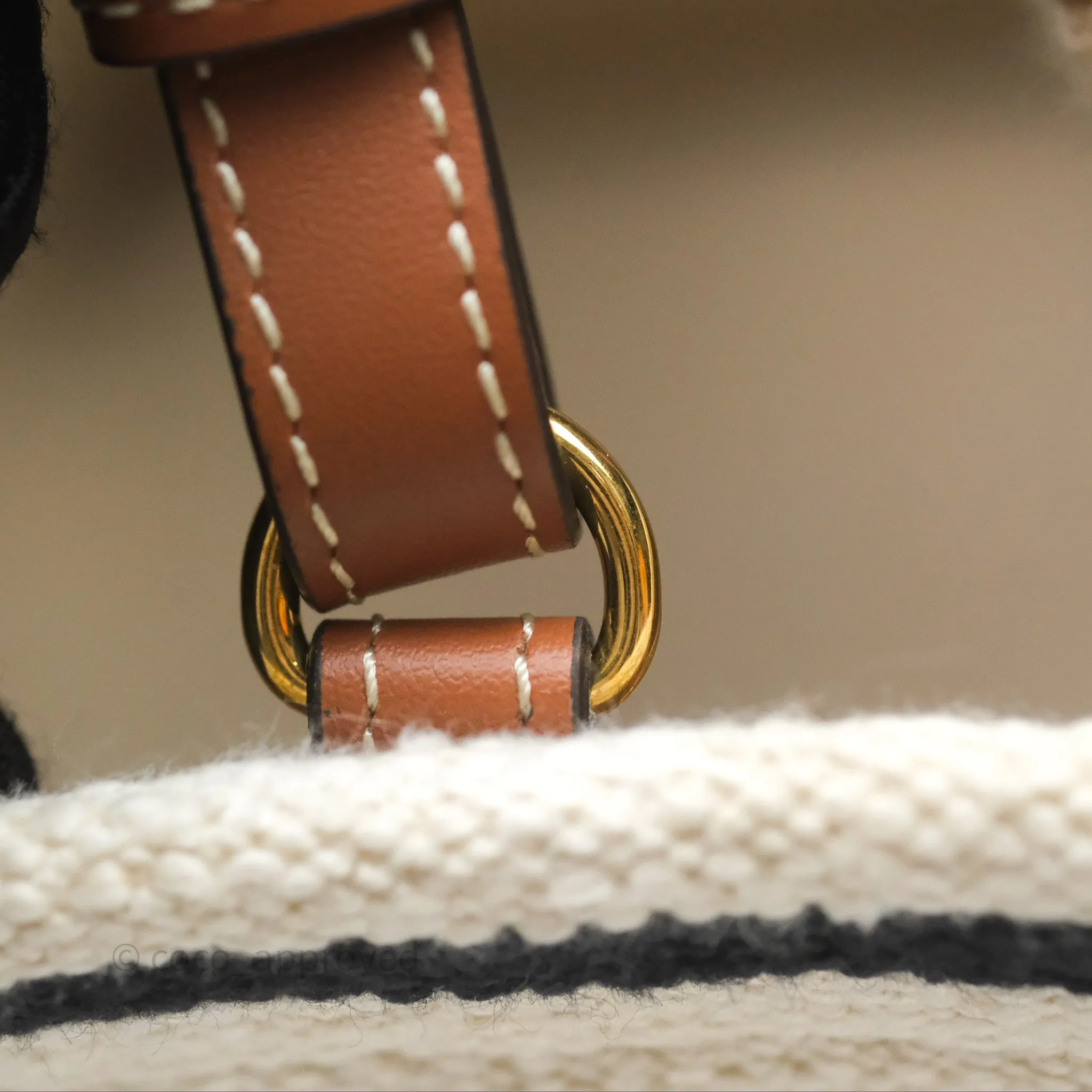 Celine Small Cabas Thais Striped Textile Bag Canvas