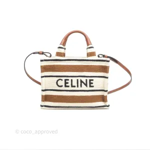 Celine Small Cabas Thais Striped Textile Bag Canvas