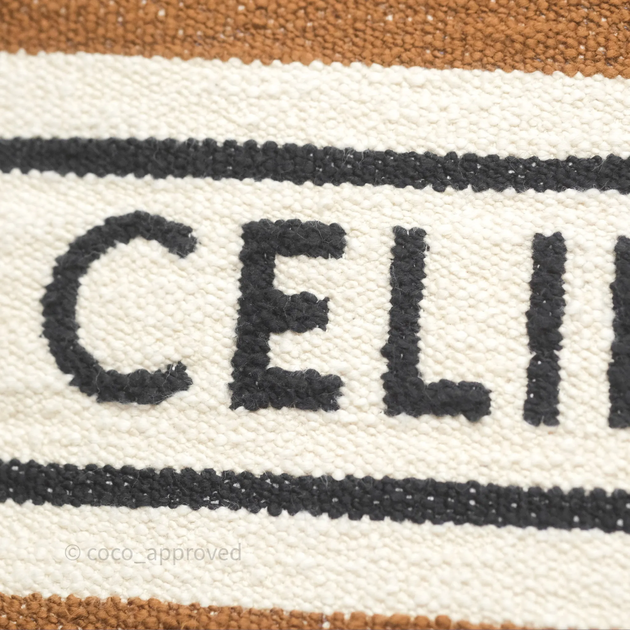 Celine Small Cabas Thais Striped Textile Bag Canvas