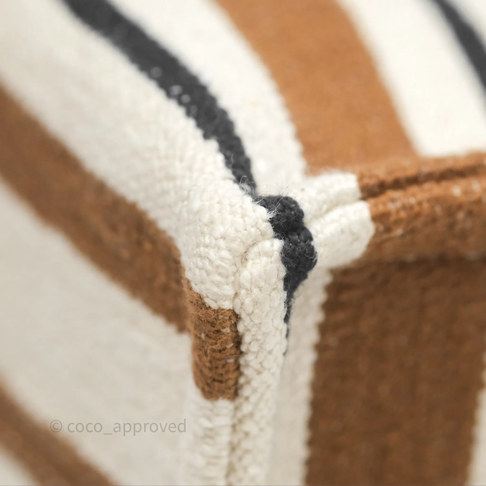 Celine Small Cabas Thais Striped Textile Bag Canvas