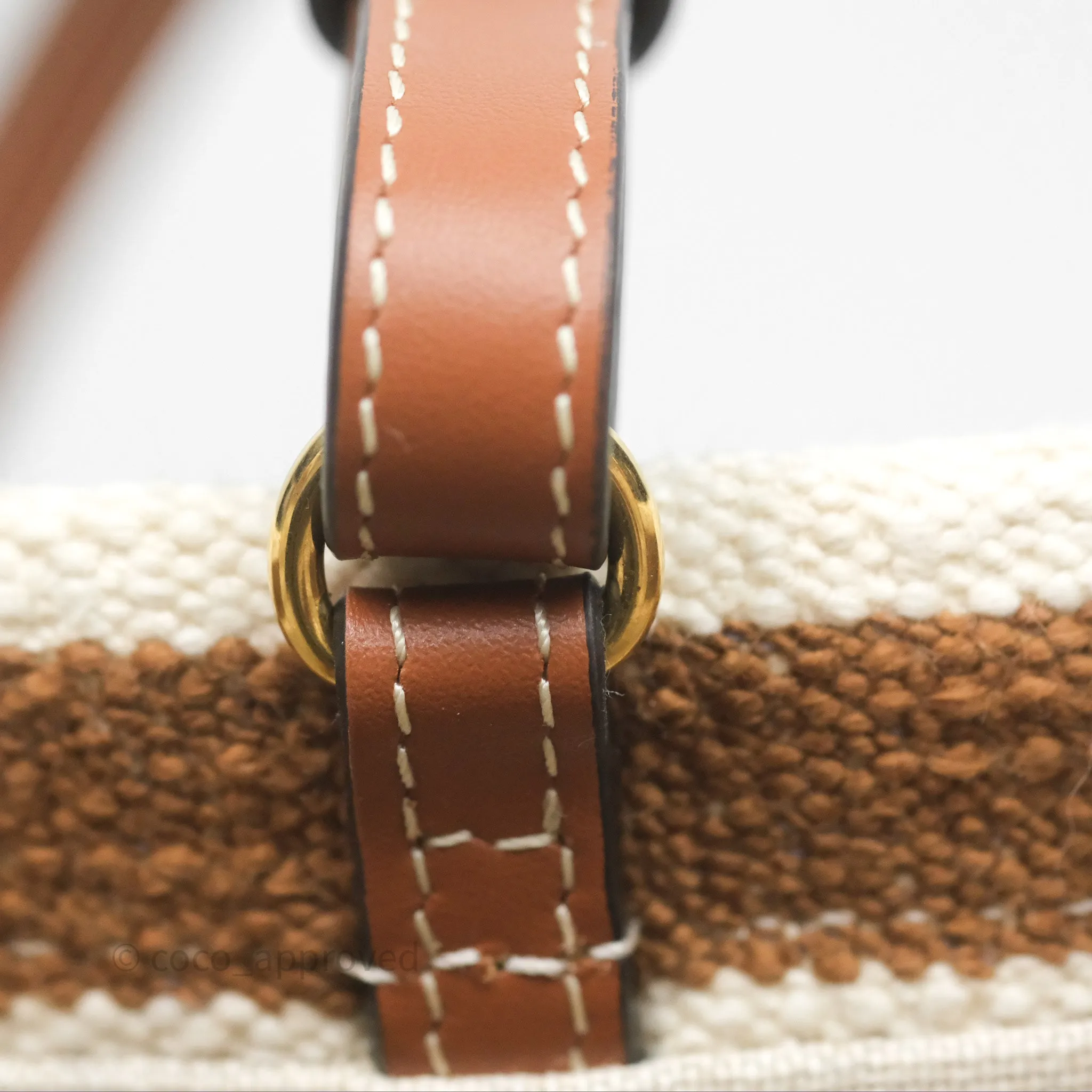 Celine Small Cabas Thais Striped Textile Bag Canvas