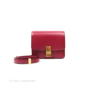 Celine Small Classic Box Flap Red Calfskin