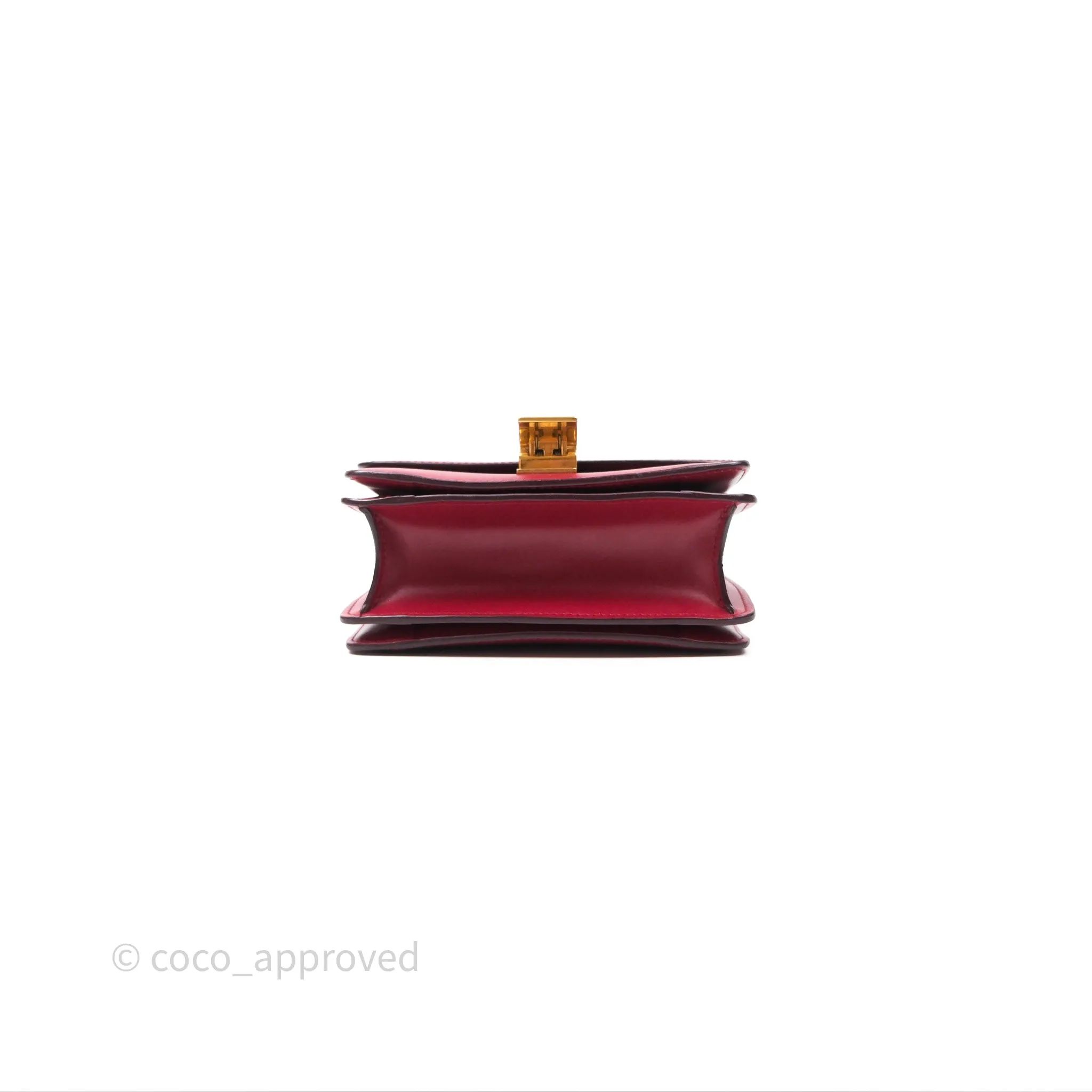 Celine Small Classic Box Flap Red Calfskin