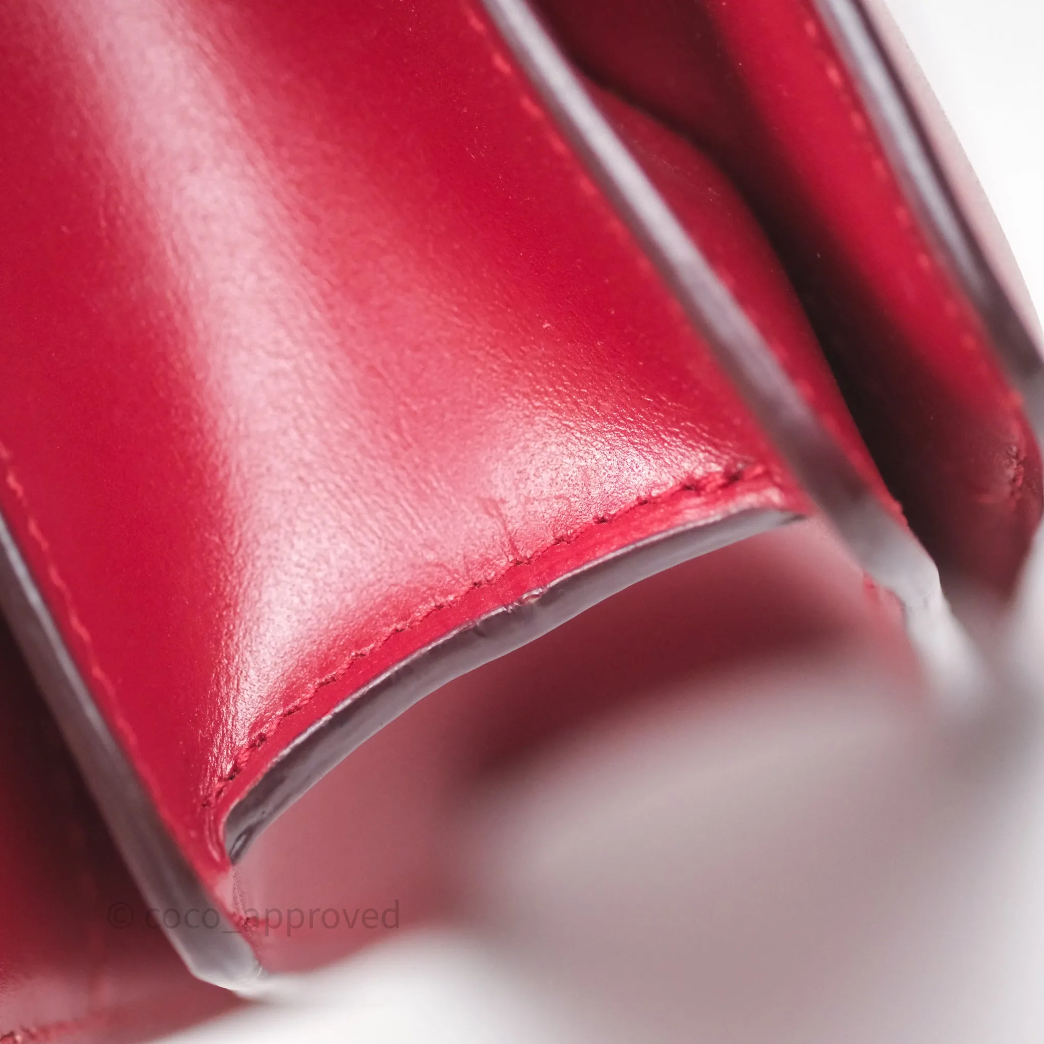 Celine Small Classic Box Flap Red Calfskin