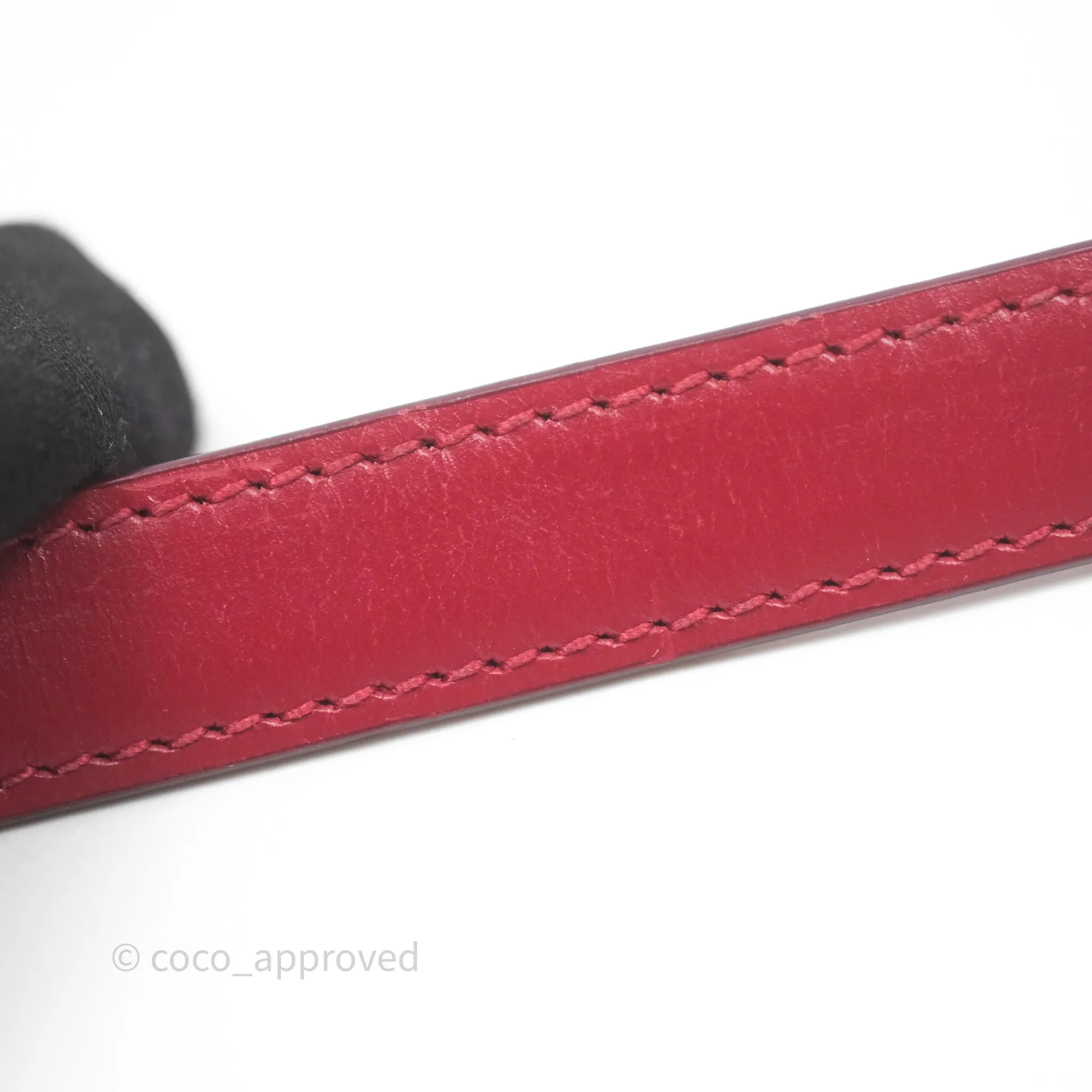 Celine Small Classic Box Flap Red Calfskin