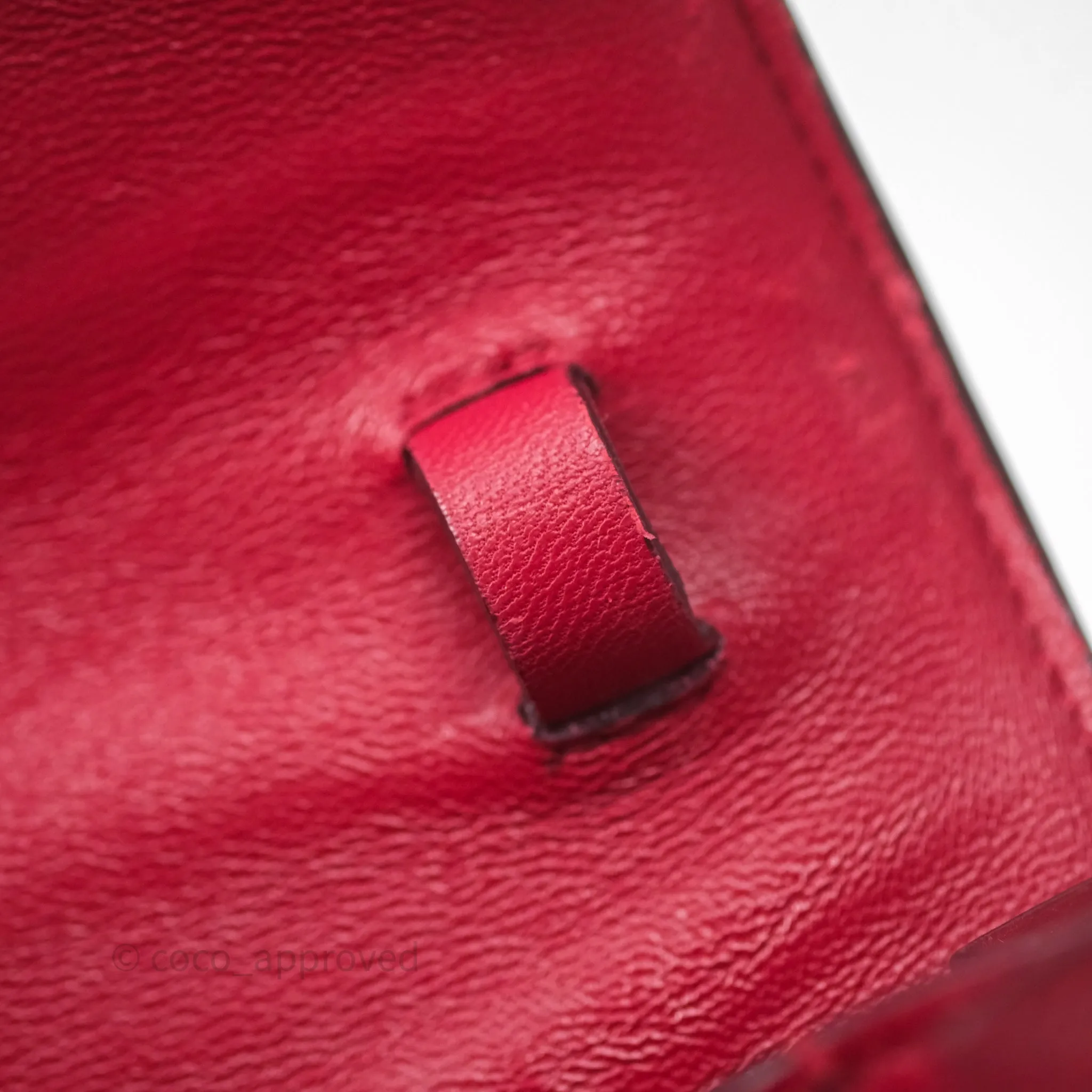 Celine Small Classic Box Flap Red Calfskin