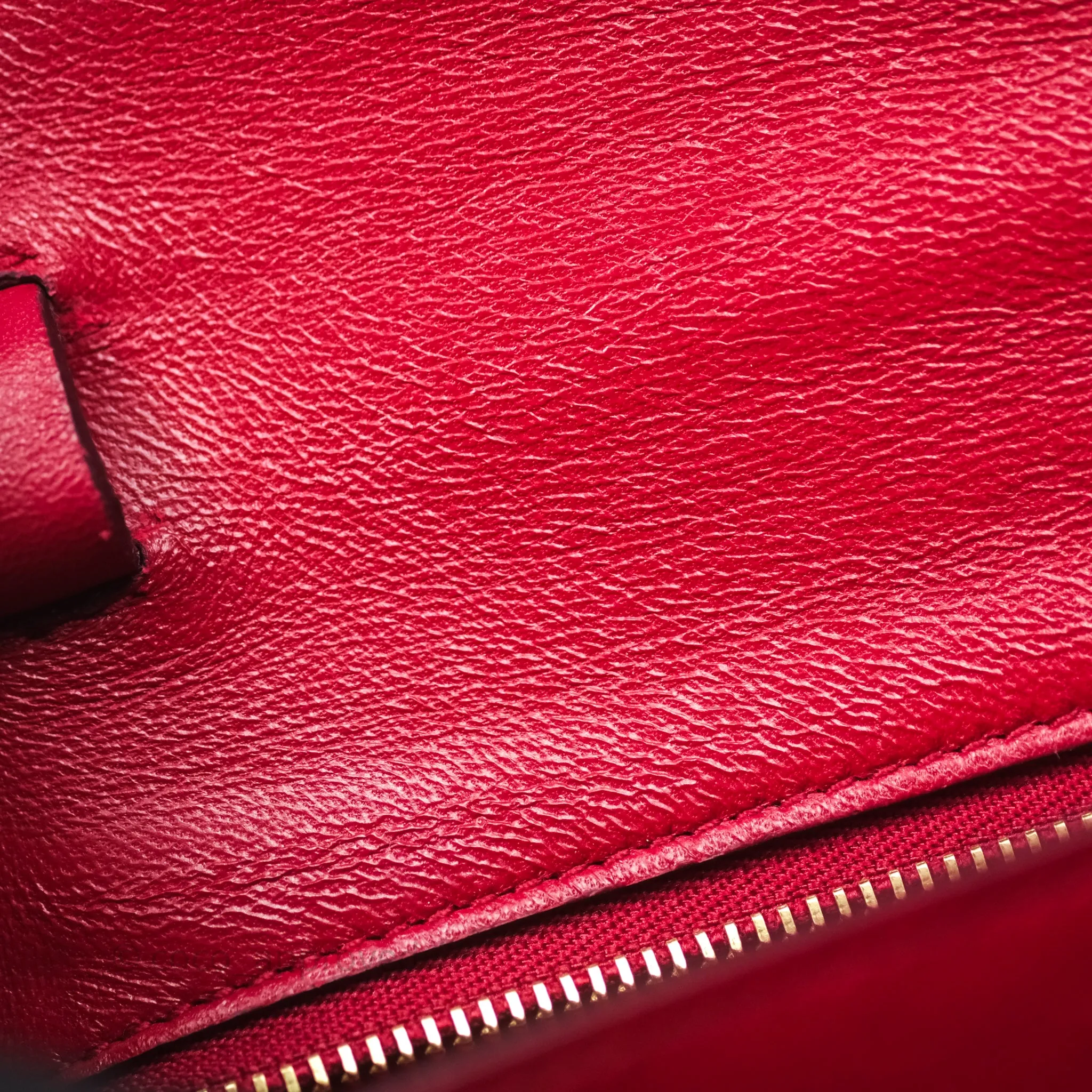 Celine Small Classic Box Flap Red Calfskin