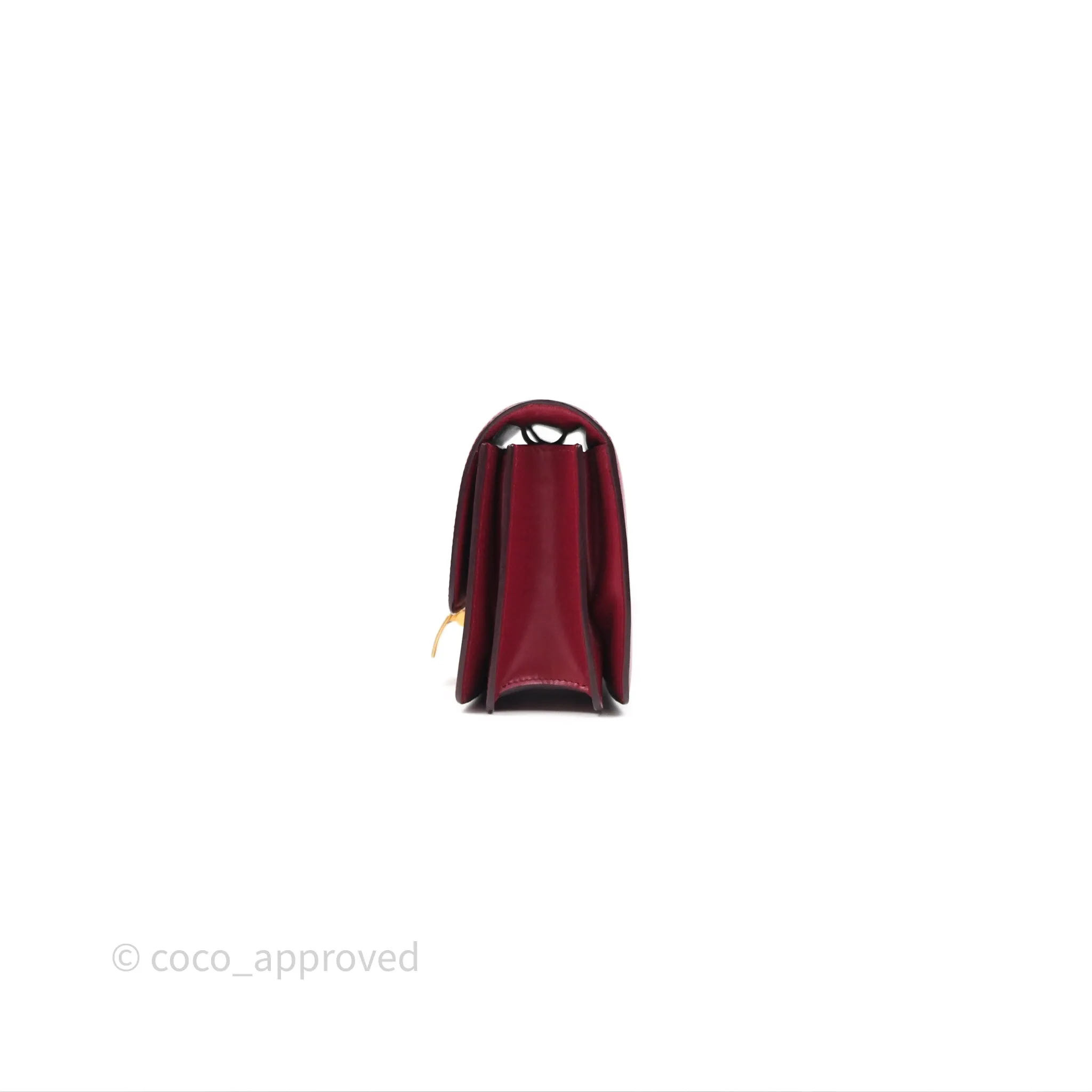 Celine Small Classic Box Flap Red Calfskin